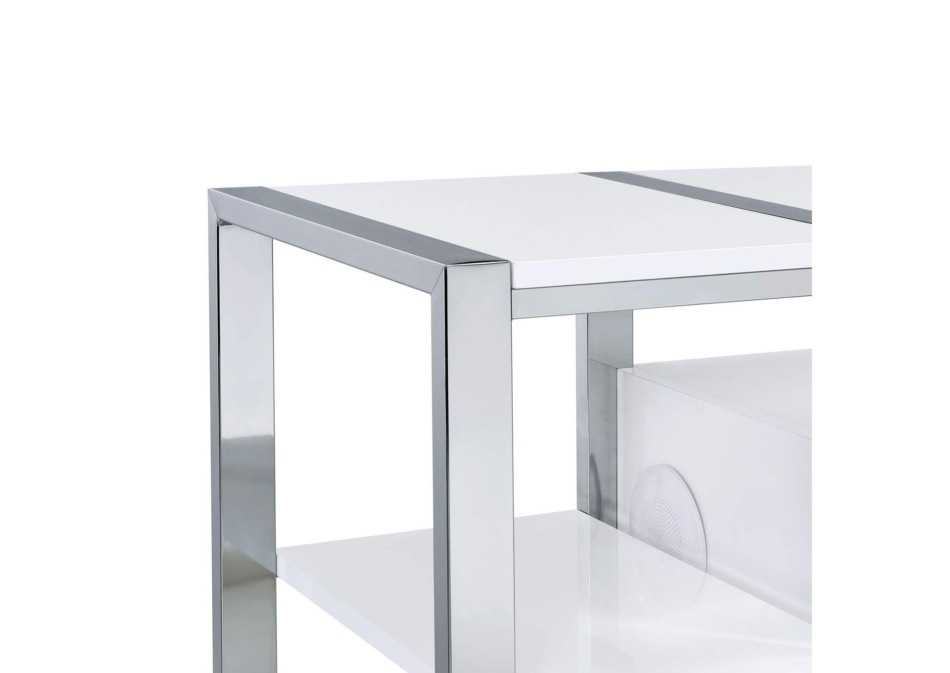 Midway 80 TV Console With Firelight In White image 3
