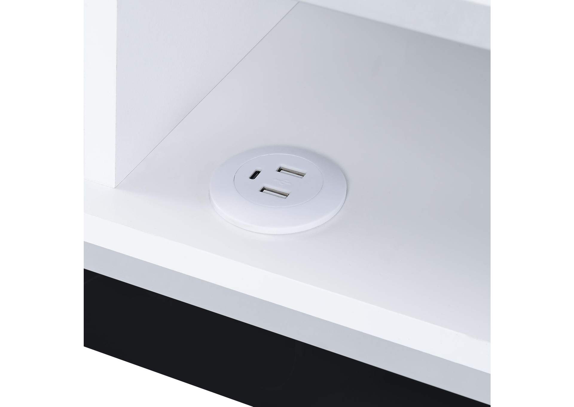 Midway 80 TV Console With Firelight In White image 5