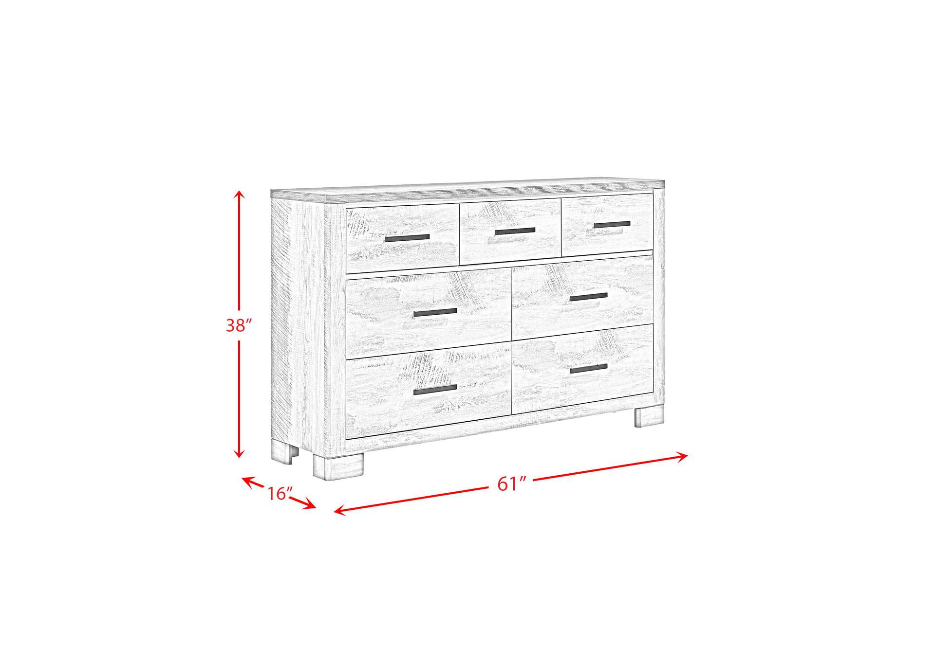 Millers Cove Dresser Two - Tone Grey Sturdy image 6
