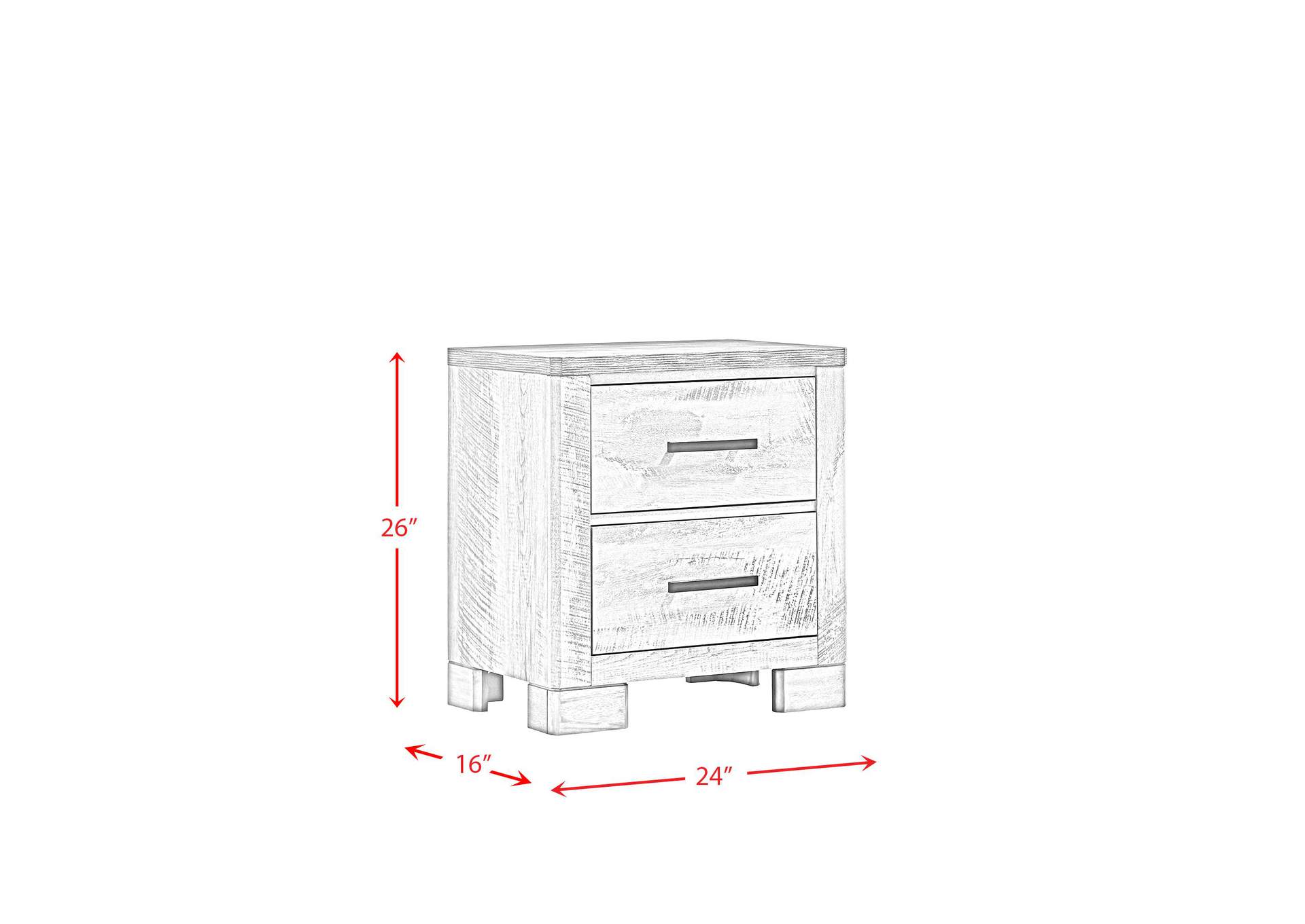 Millers Cove Nightstand Two - Tone Grey image 6