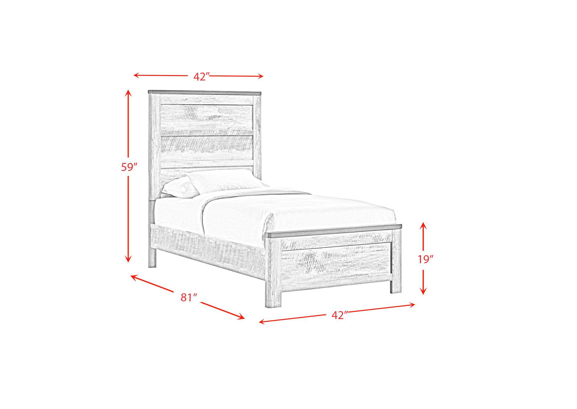Millers Cove Twin Panel Bed image 7