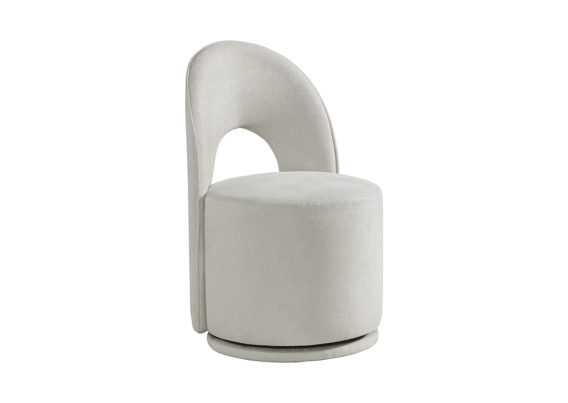 Mirren Swivel Dining Chair In Beige Linen 2 Per Carton image 3