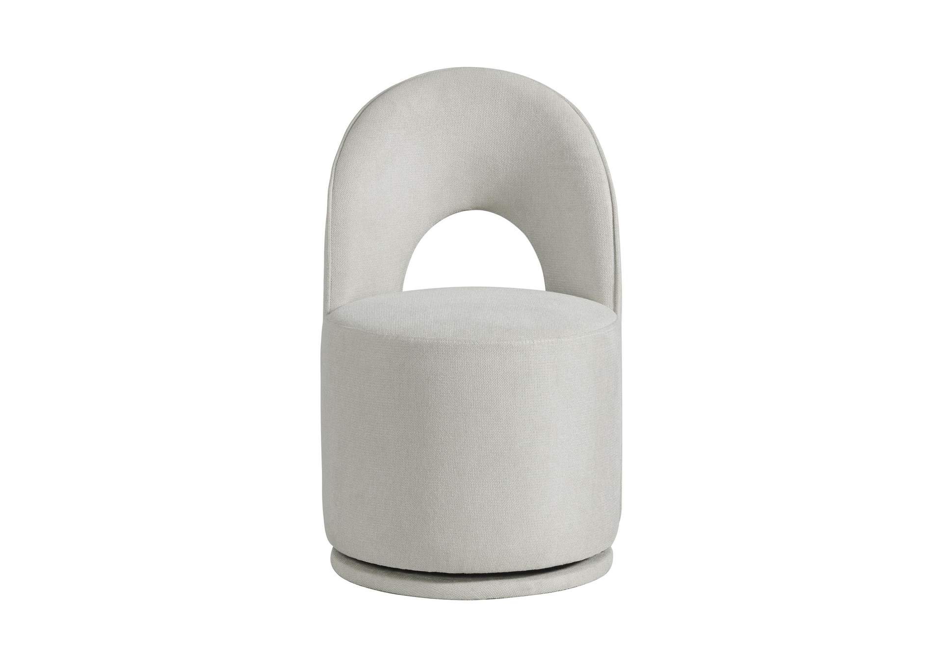 Mirren Swivel Dining Chair In Beige Linen 2 Per Carton image 4