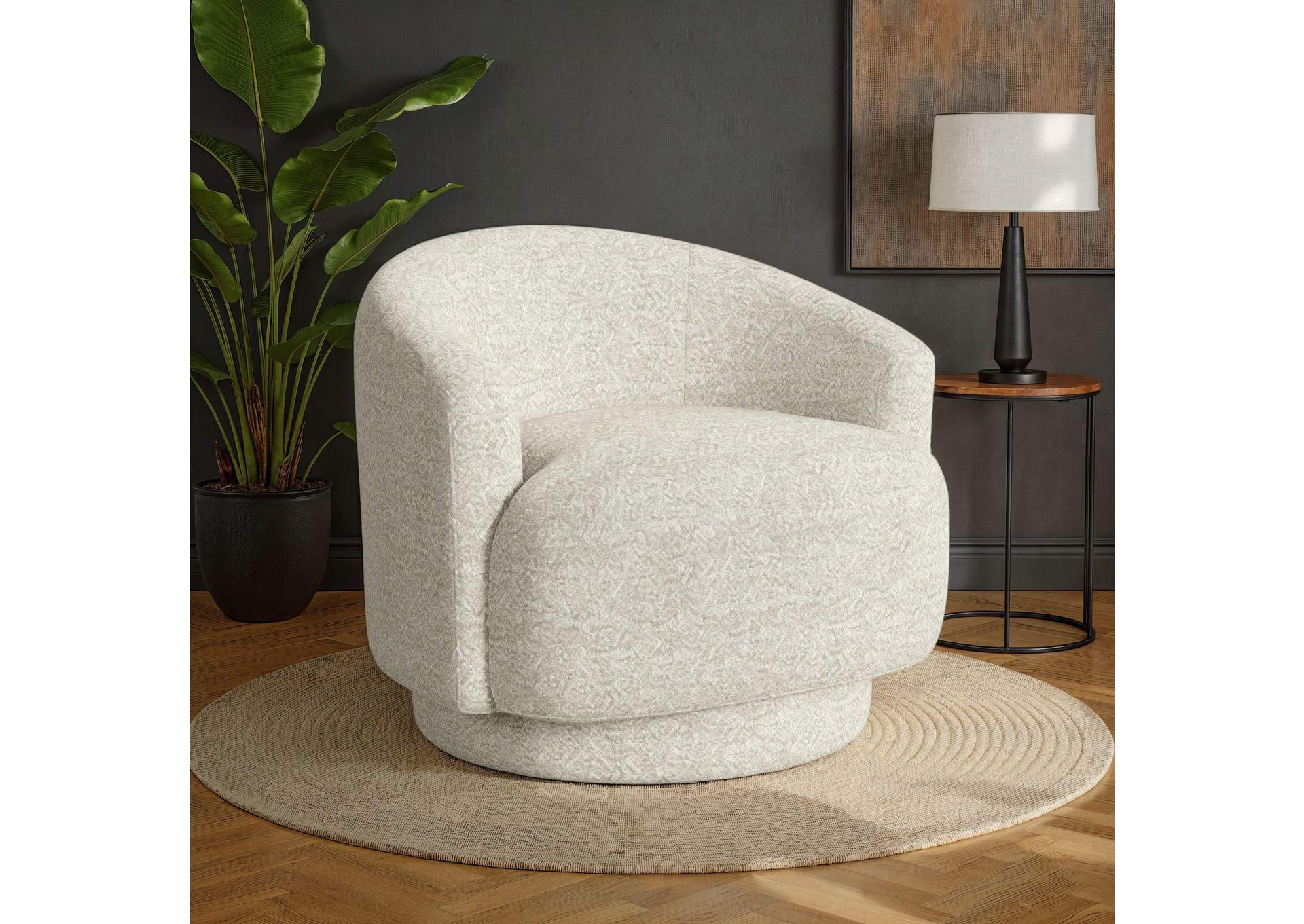 Mojave Swivel Chair In Jh Ivory image 1