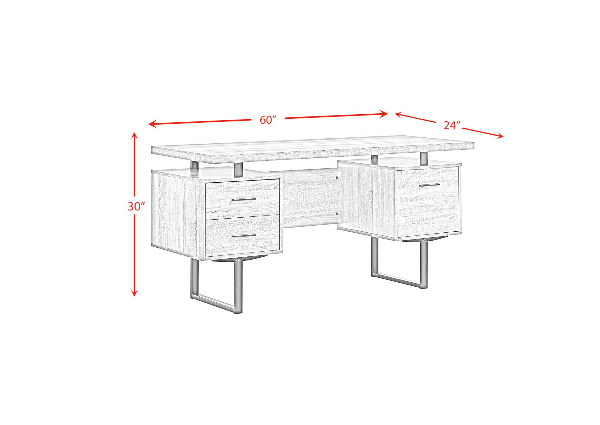 Mona Desk In Dark Grey