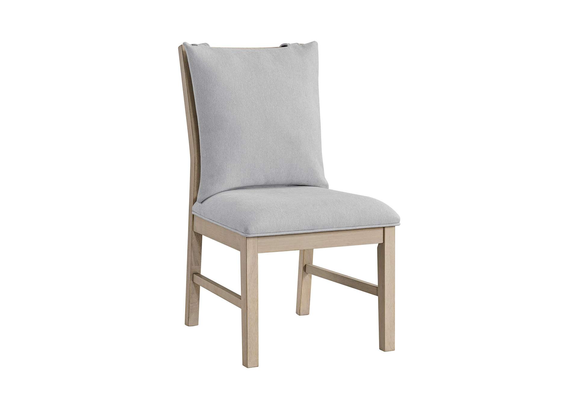 Monterey Dining Side Chair With Cushion And White Fabric In Ash 2 Per Carton image 3