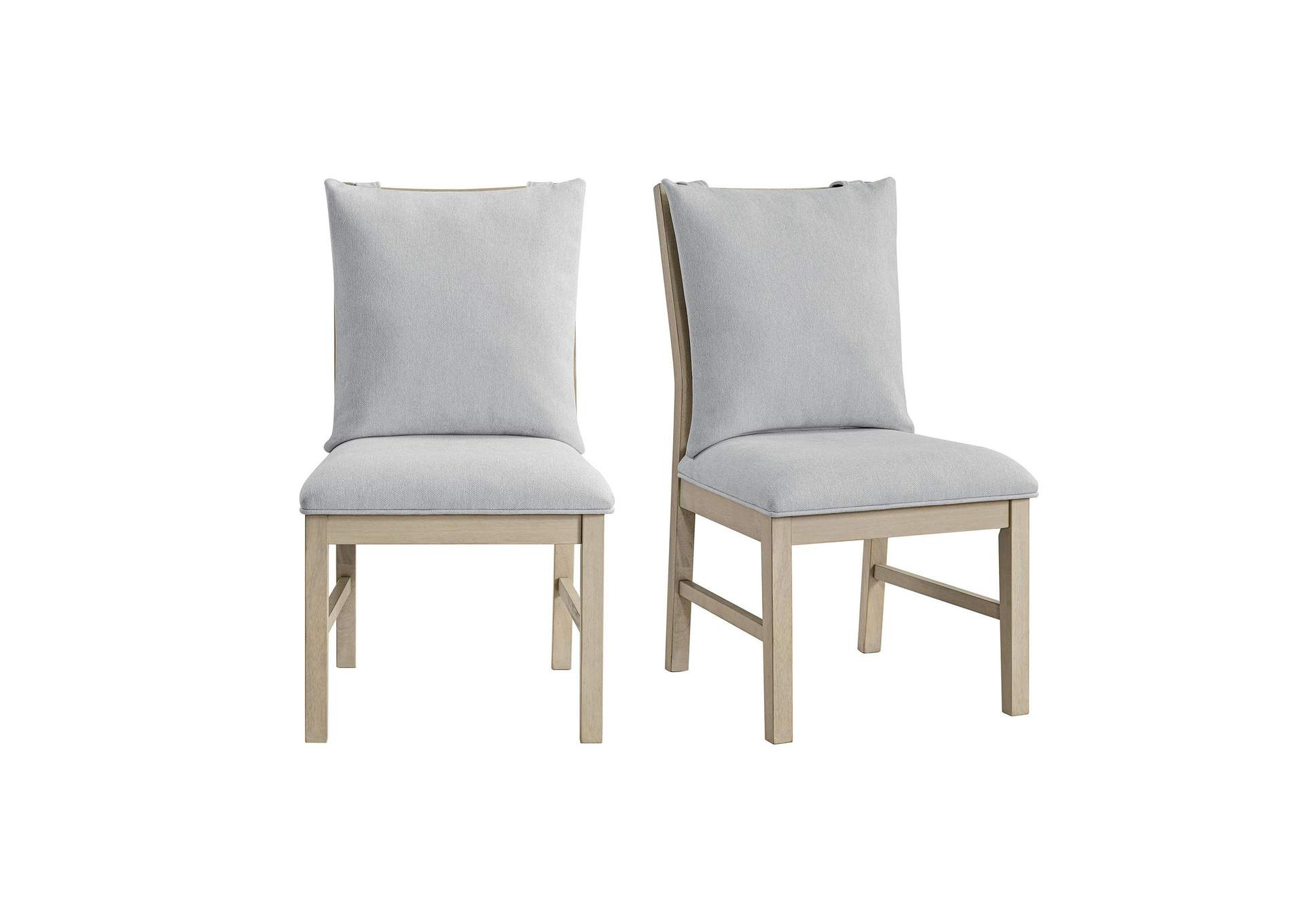 Monterey Dining Side Chair With Cushion And White Fabric In Ash 2 Per Carton image 5