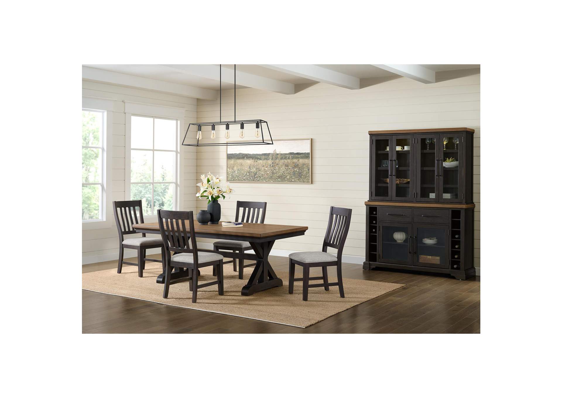 Montrose Dining Table With 20 Leaf In Espresso And Brown image 1