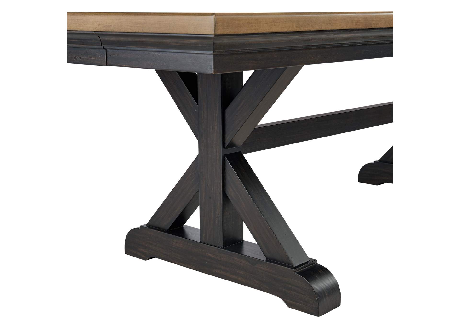 Montrose Dining Table With 20 Leaf In Espresso And Brown image 5