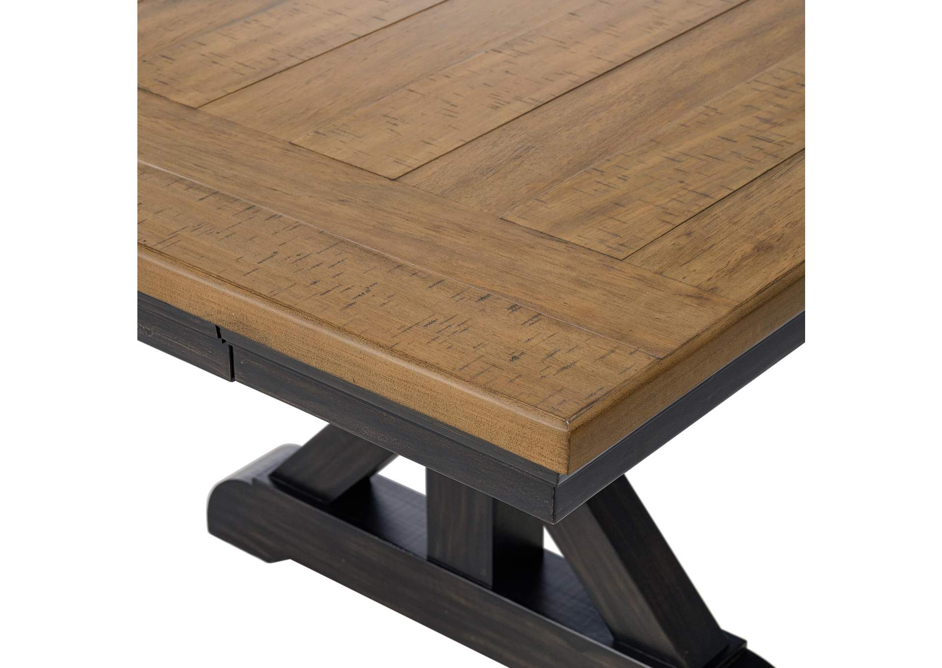Montrose Dining Table With 20 Leaf In Espresso And Brown image 3