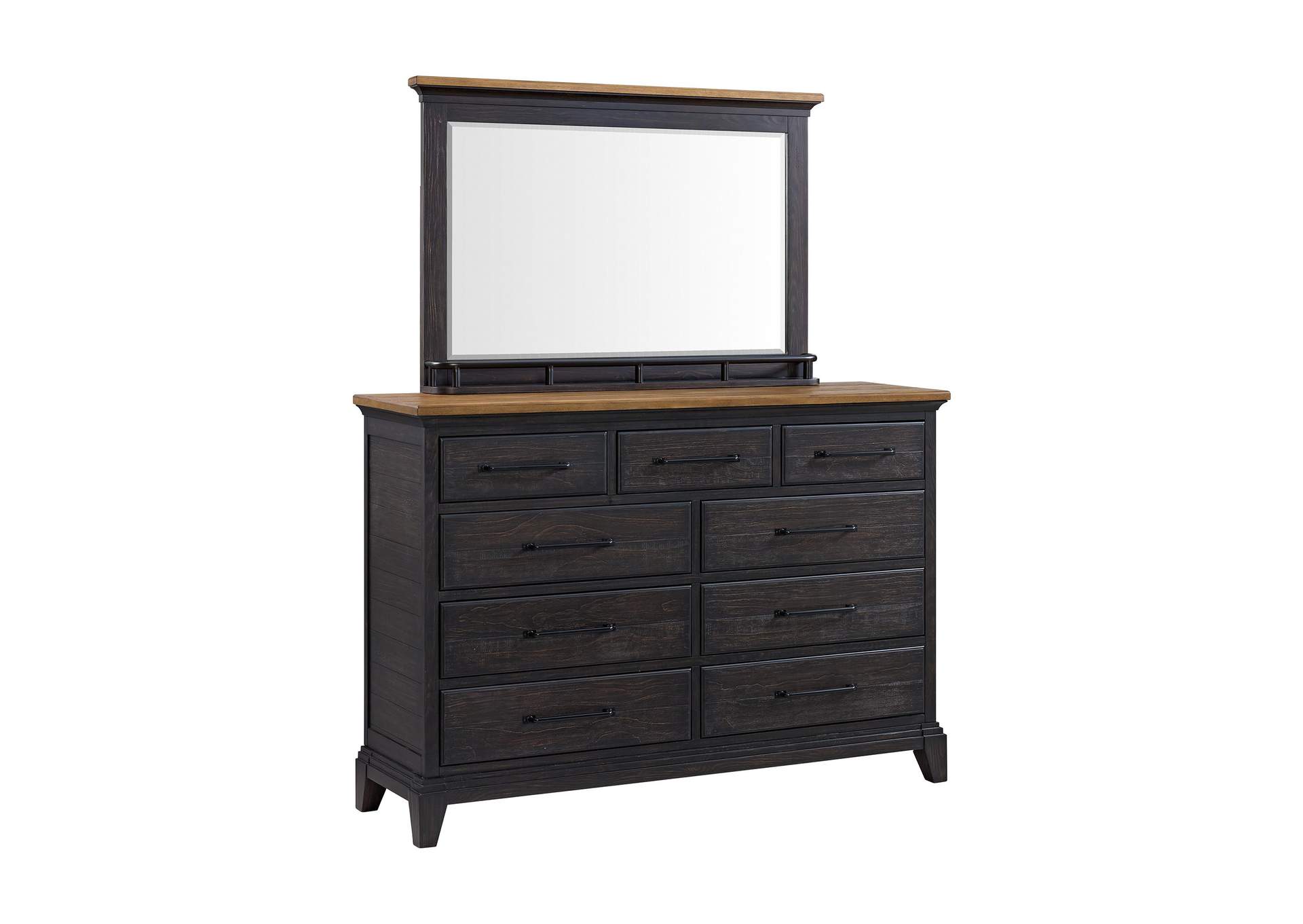 Montrose Dresser And Mirror Set In Espresso Brown image 3