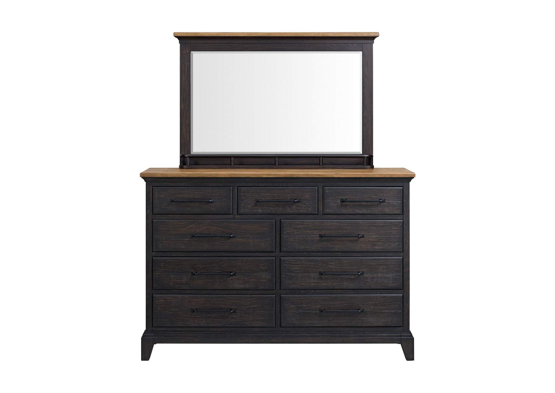 Montrose Dresser And Mirror Set In Espresso Brown image 4