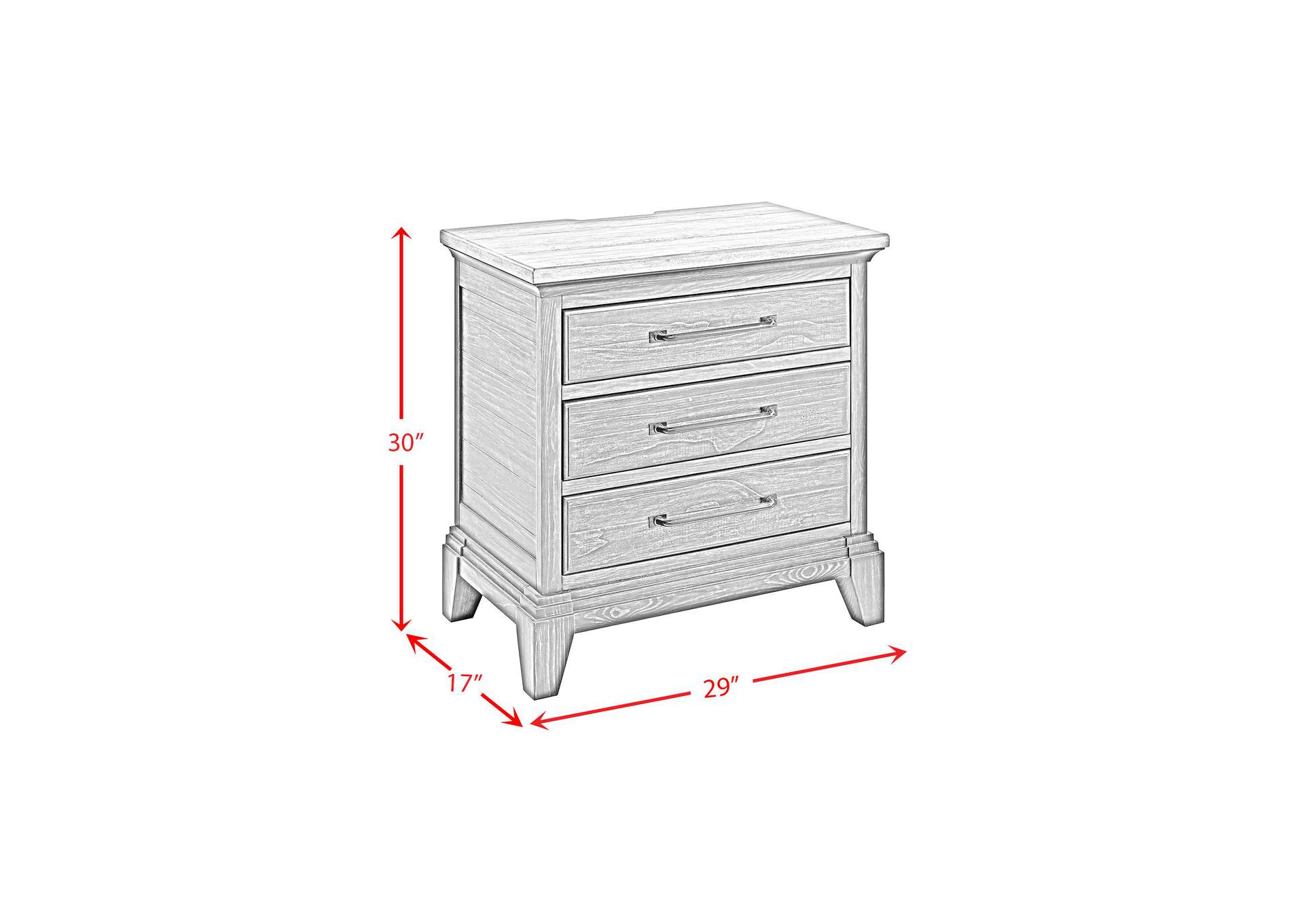 Montrose Nightstand With Charger Sensor Light In Espresso Brown image 8