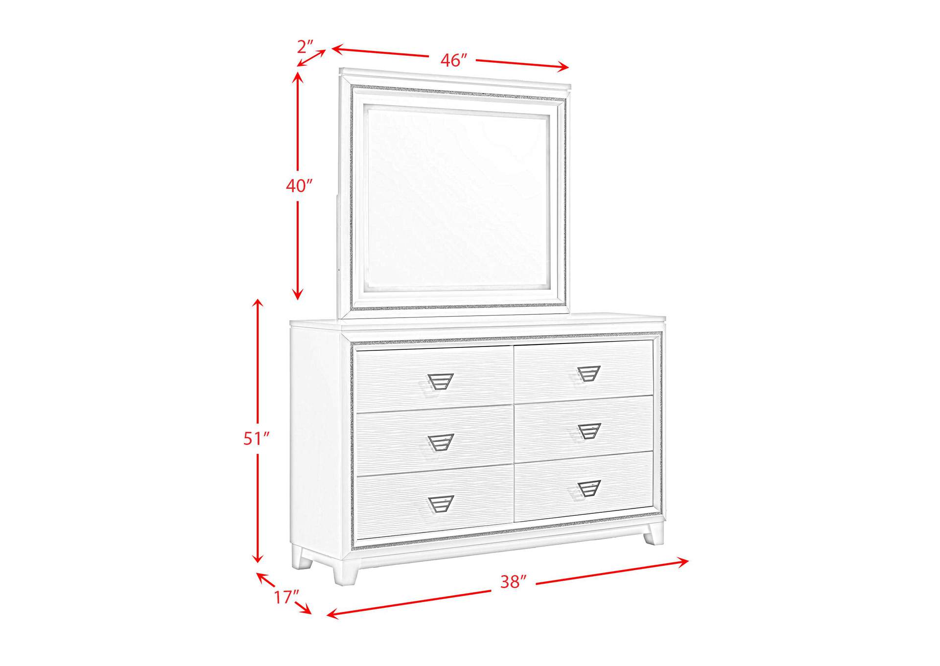 Moondance Dresser Led Mirror White image 8