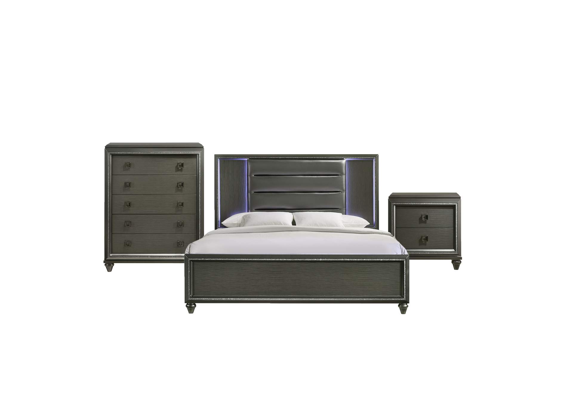 Moonstone Queen Panel 3 Piece Bedroom Set In Copper image 19