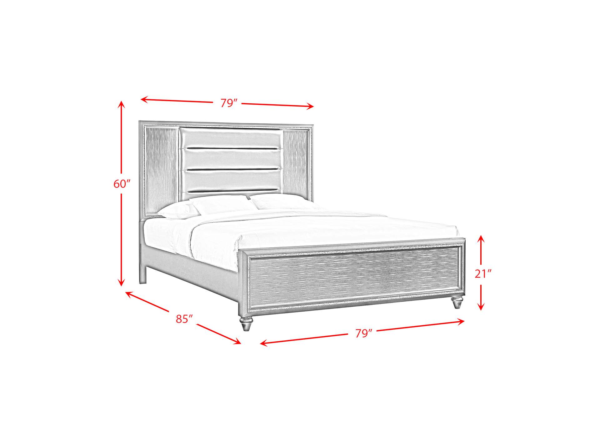 Moonstone King Panel 5 Piece Bedroom Set In Copper image 11