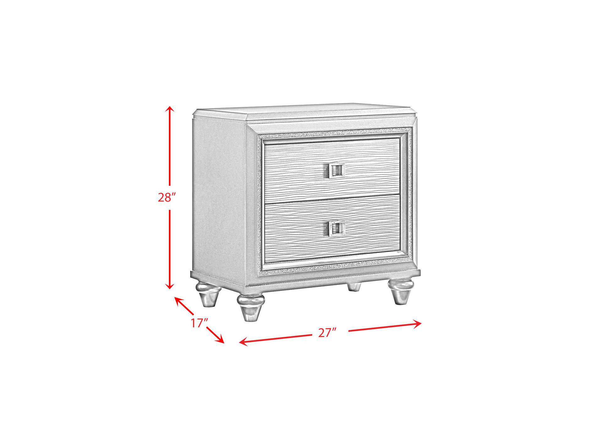 Moonstone Nightstand With USB Copper image 8