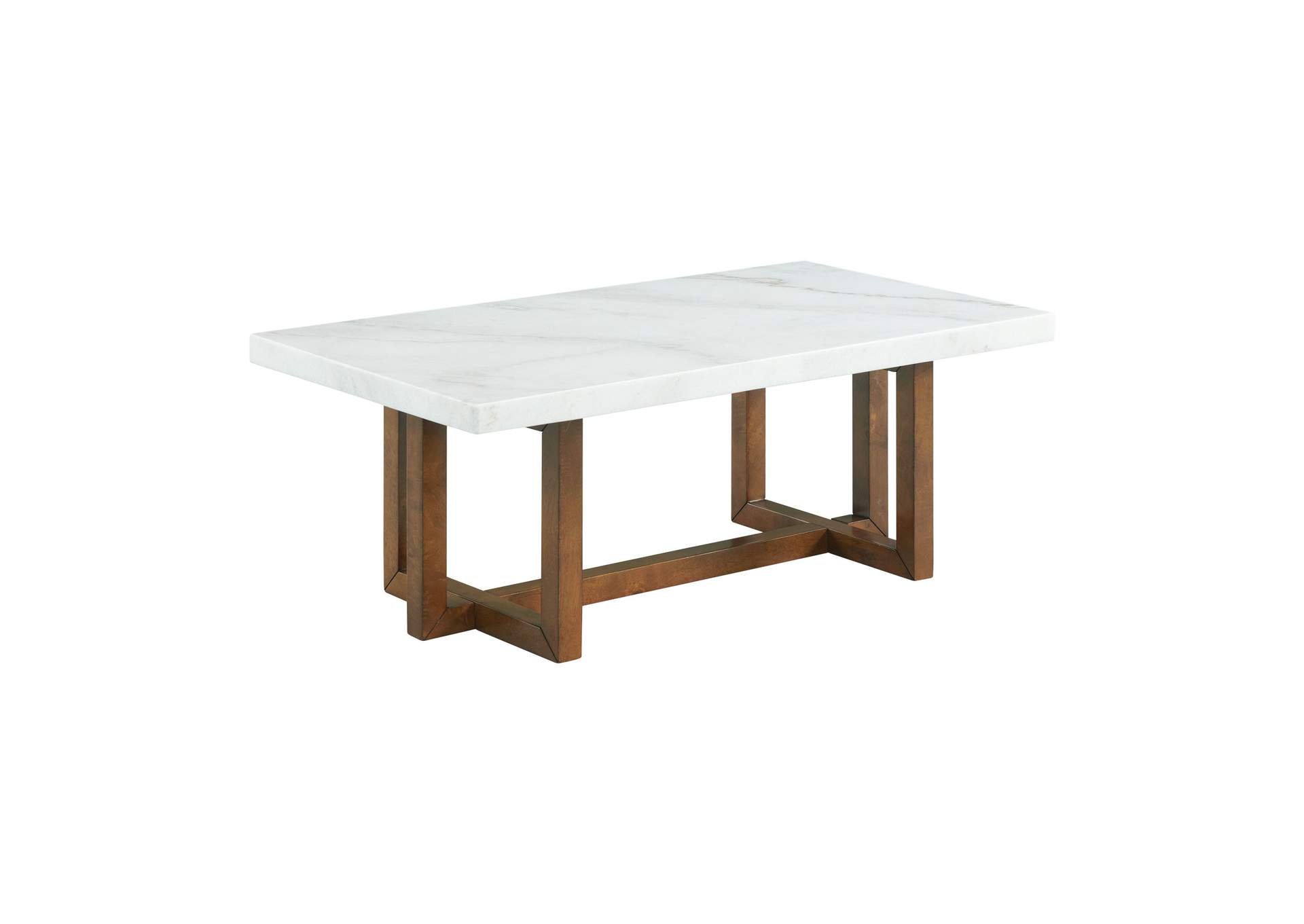 Morris 2 Piece Occasional Marble Table Set In White