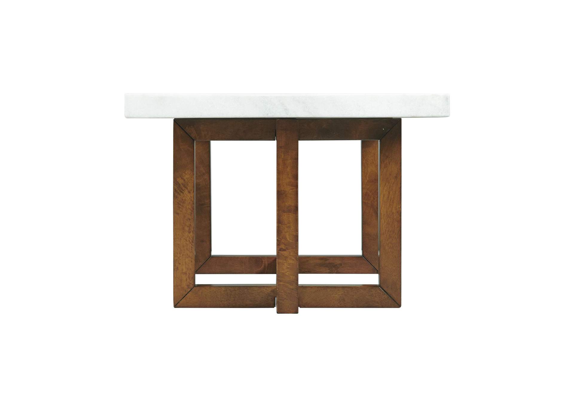 Morris Coffee Table In Espresso With White Marble Top 3A image 11