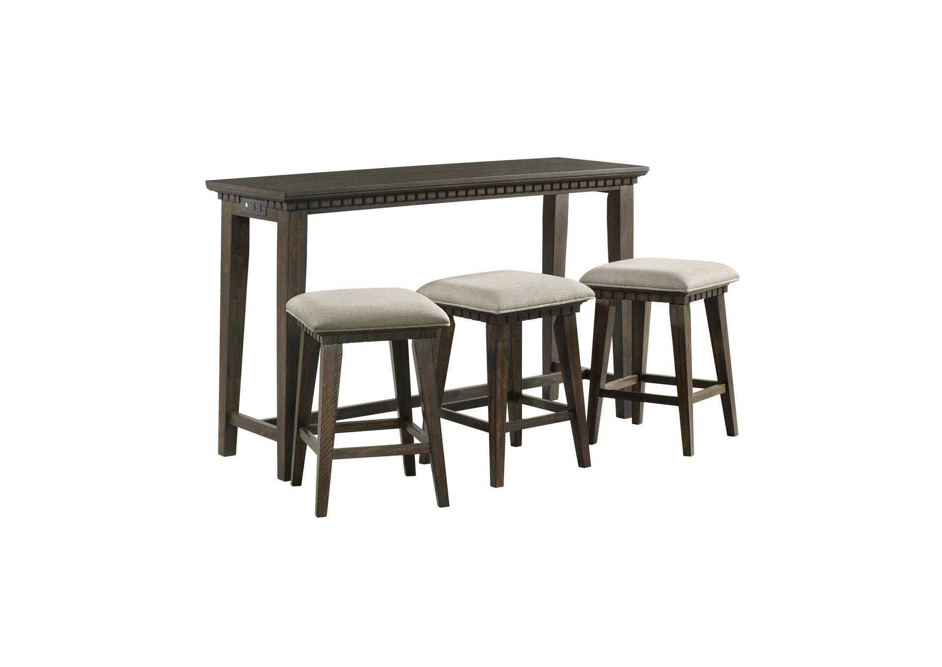 Morrison Occasional Bar Stool Set Power Bar Table 3 Stools 3A image 17