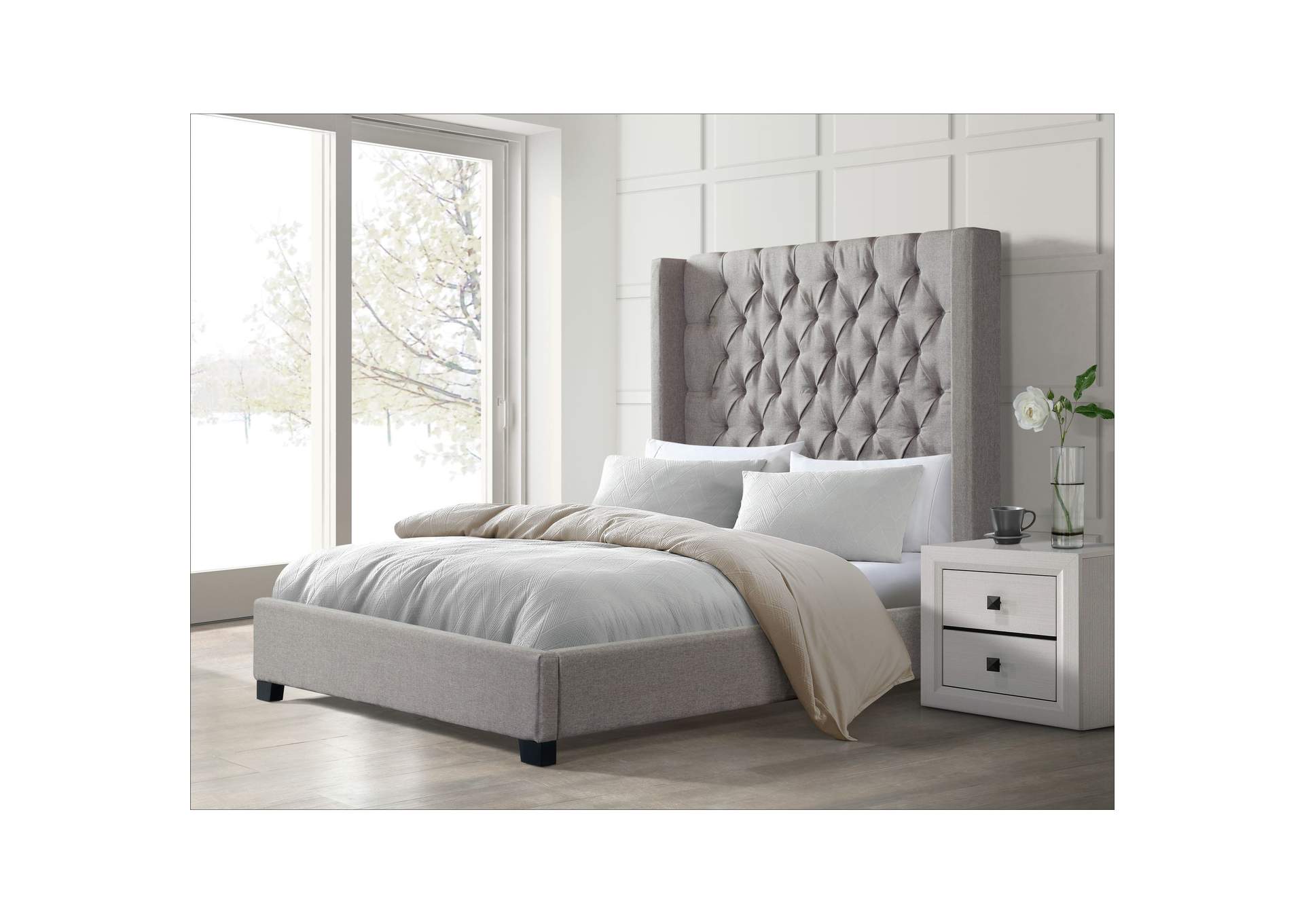 Morrow Queen Bed In Heirloom Grey