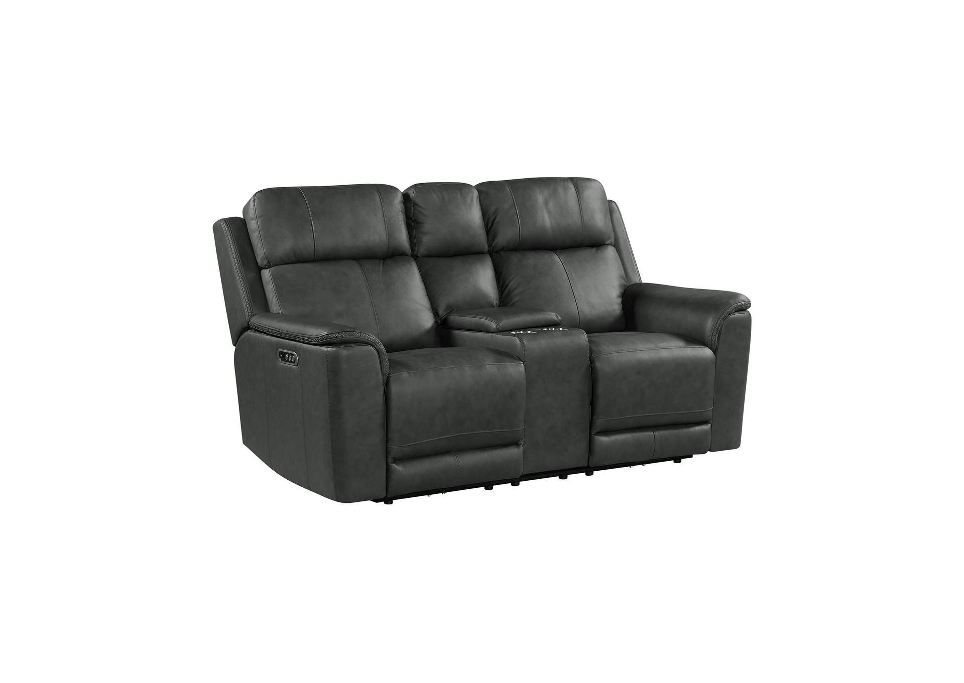 Mustang P3 Loveseat With Console In Aline Anthracite image 8