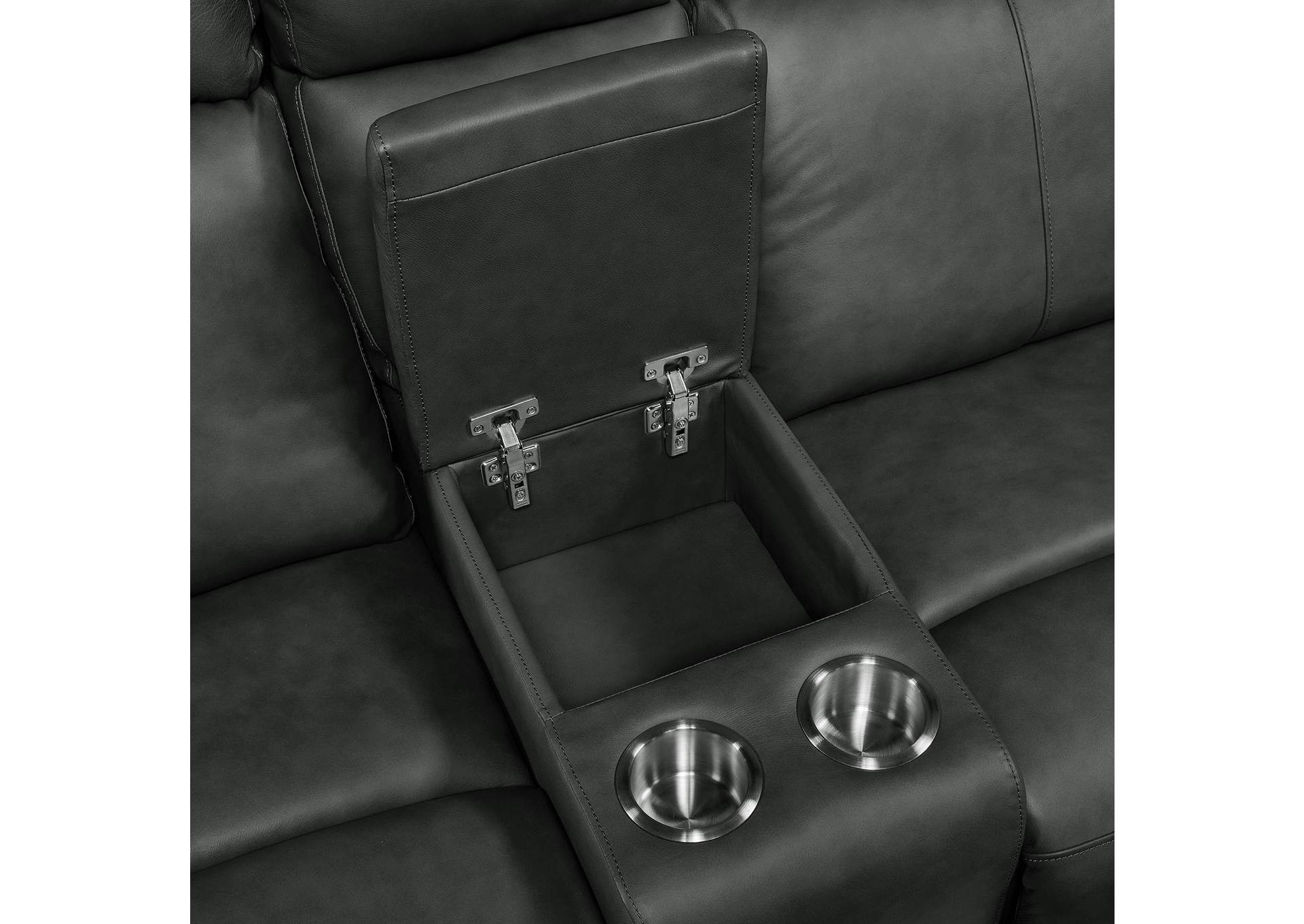 Mustang P3 Loveseat With Console In Aline Anthracite image 4