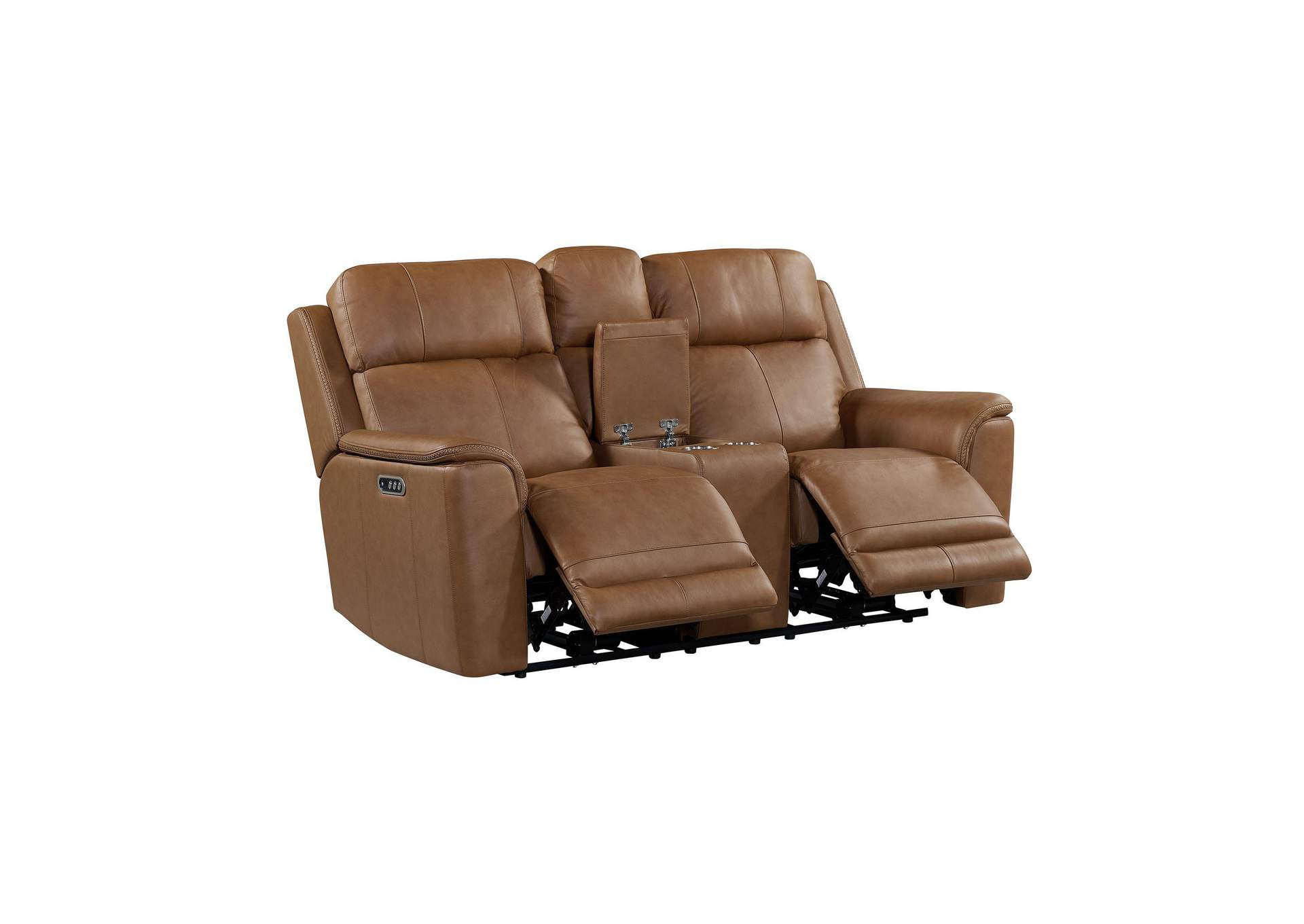 Mustang P3 Loveseat With Console In Aline Butternut image 9