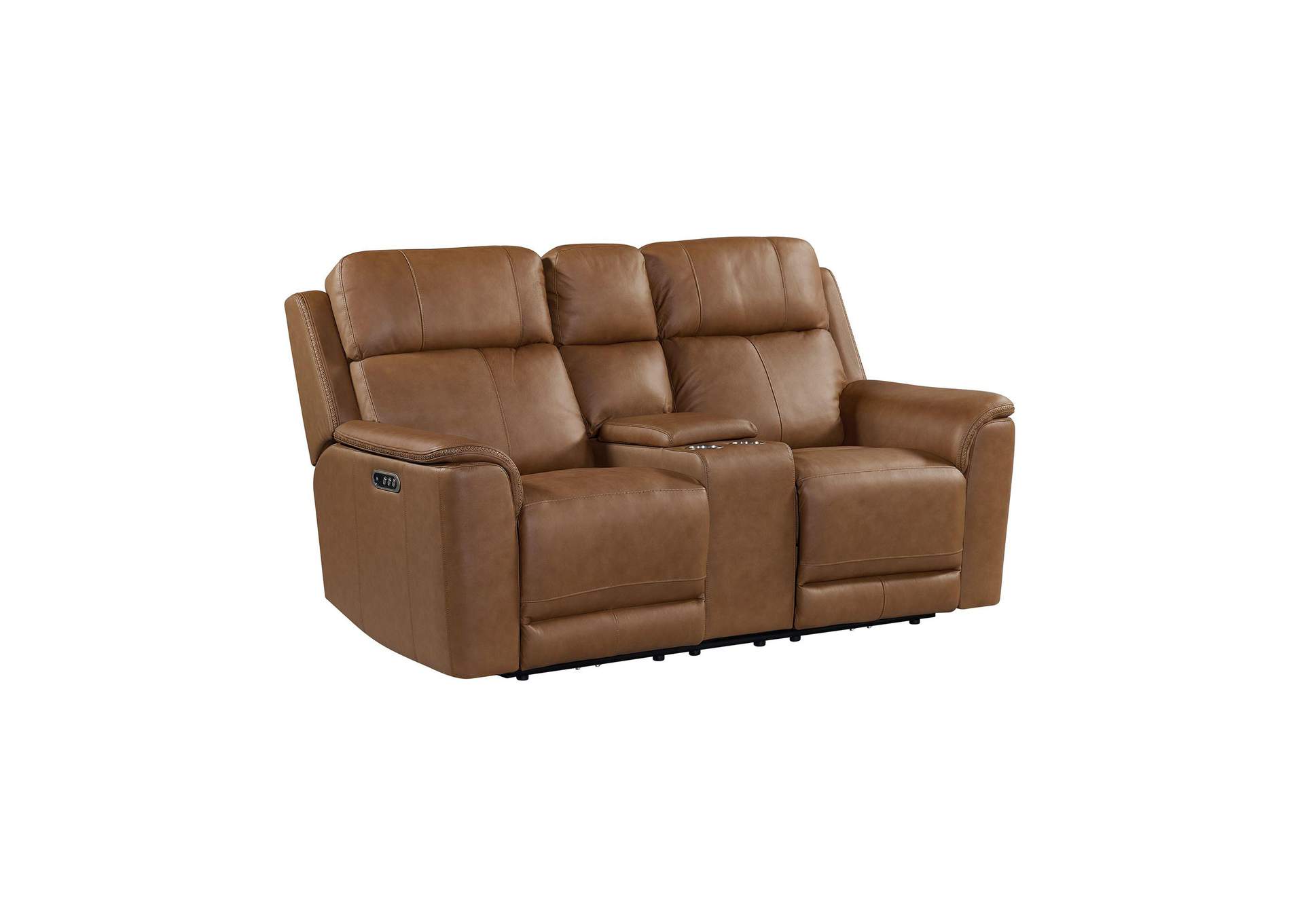 Mustang P3 Loveseat With Console In Aline Butternut image 7