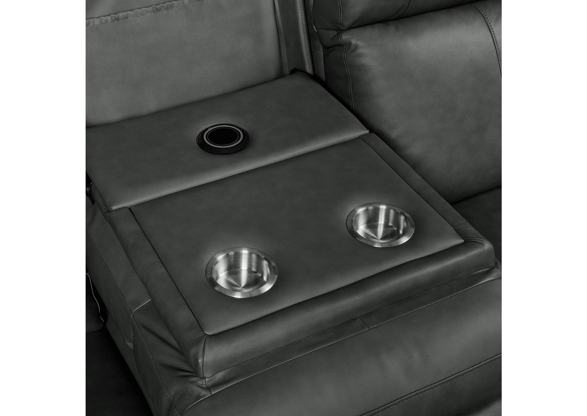 Mustang P3 Sofa With Ddt Wireless Chargerin Aline Anthracite image 4