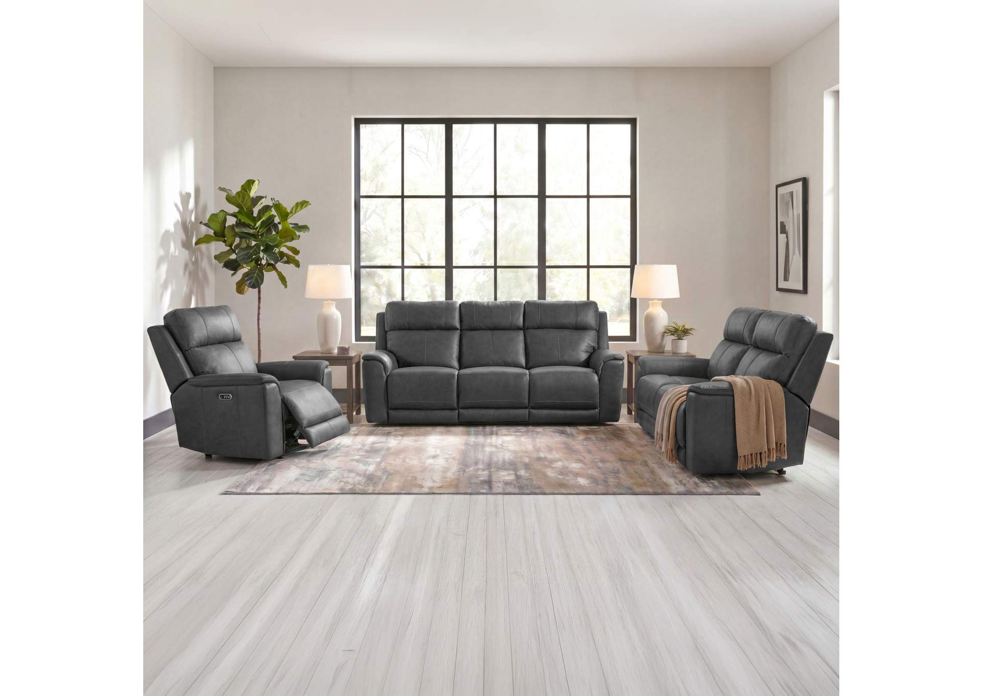 Mustang P3 Loveseat In Aline Anthracite image 1