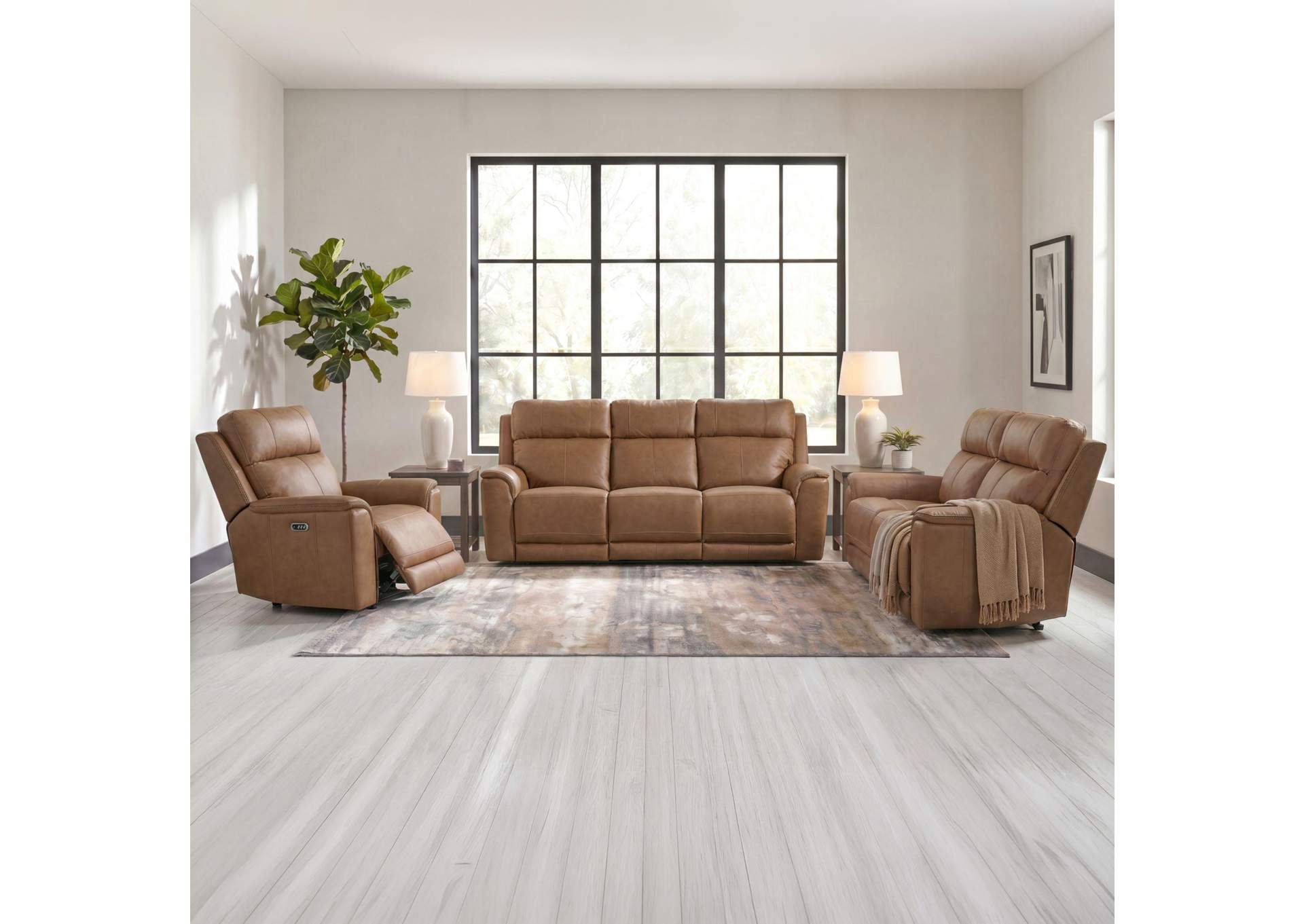 Mustang P3 Loveseat In Aline Butternut image 1