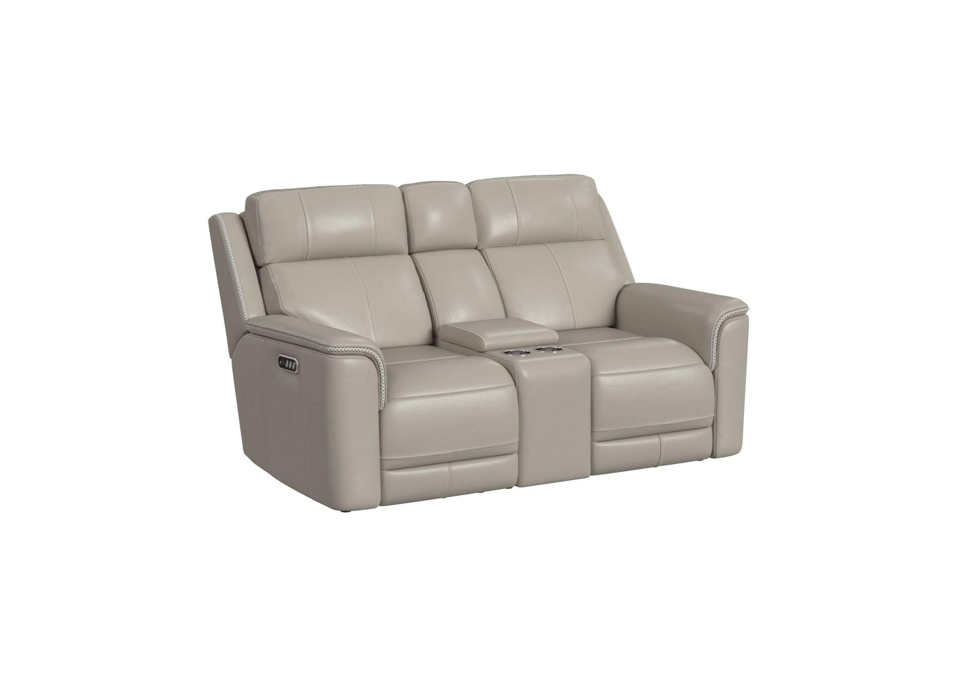 Mustang Power Motion Loveseat With Console Power Headrest And Lumbar In Rumble Beach image 3