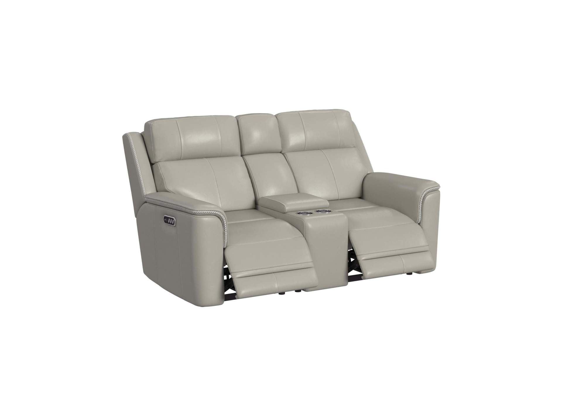 Mustang Power Motion Loveseat With Console Power Headrest And Lumbar In Rumble Beach image 4