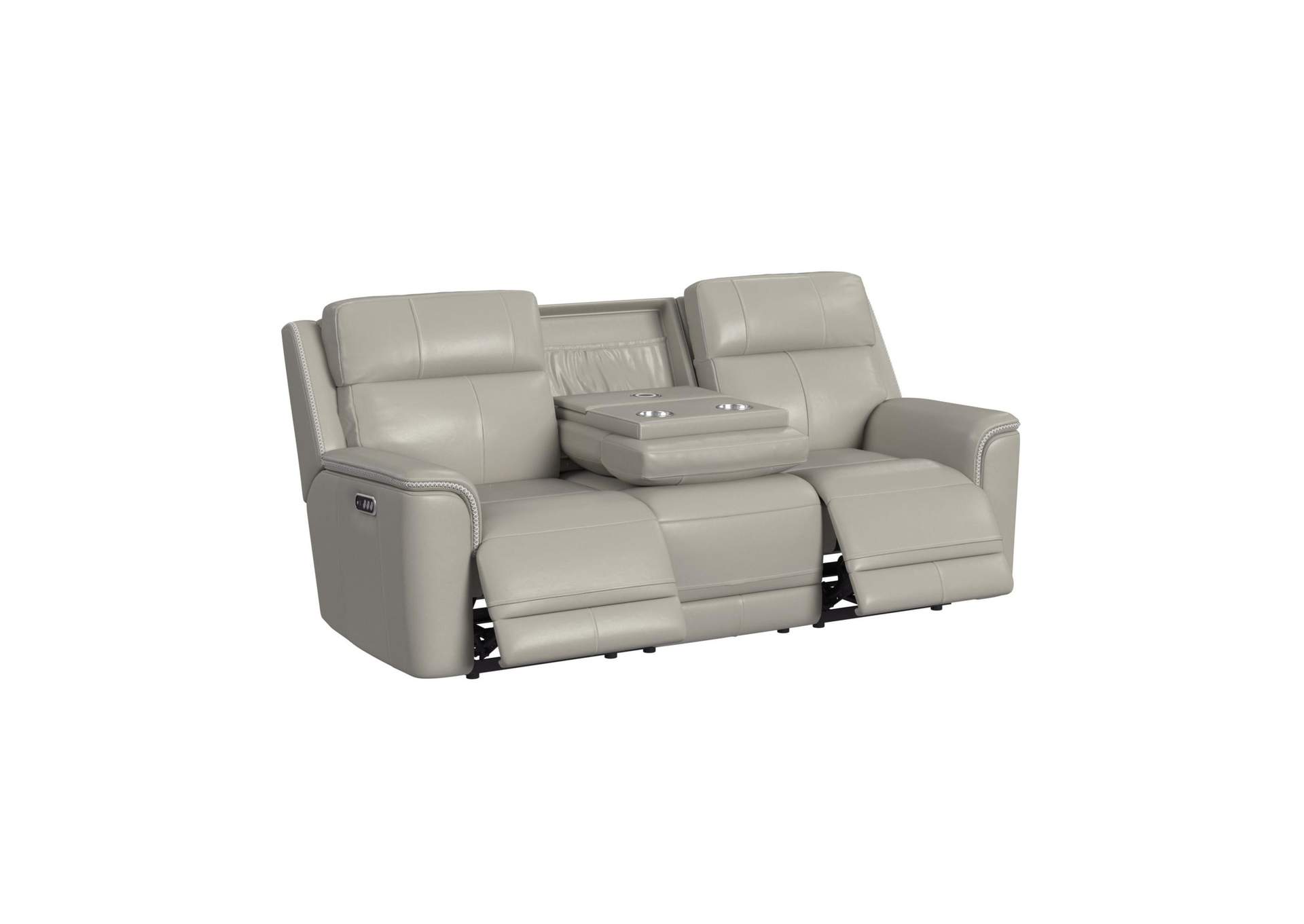 Mustang Power Motion Sofa With Ddt Wireless Charger Power Headrest And Lumbar In Rumble Beach image 4