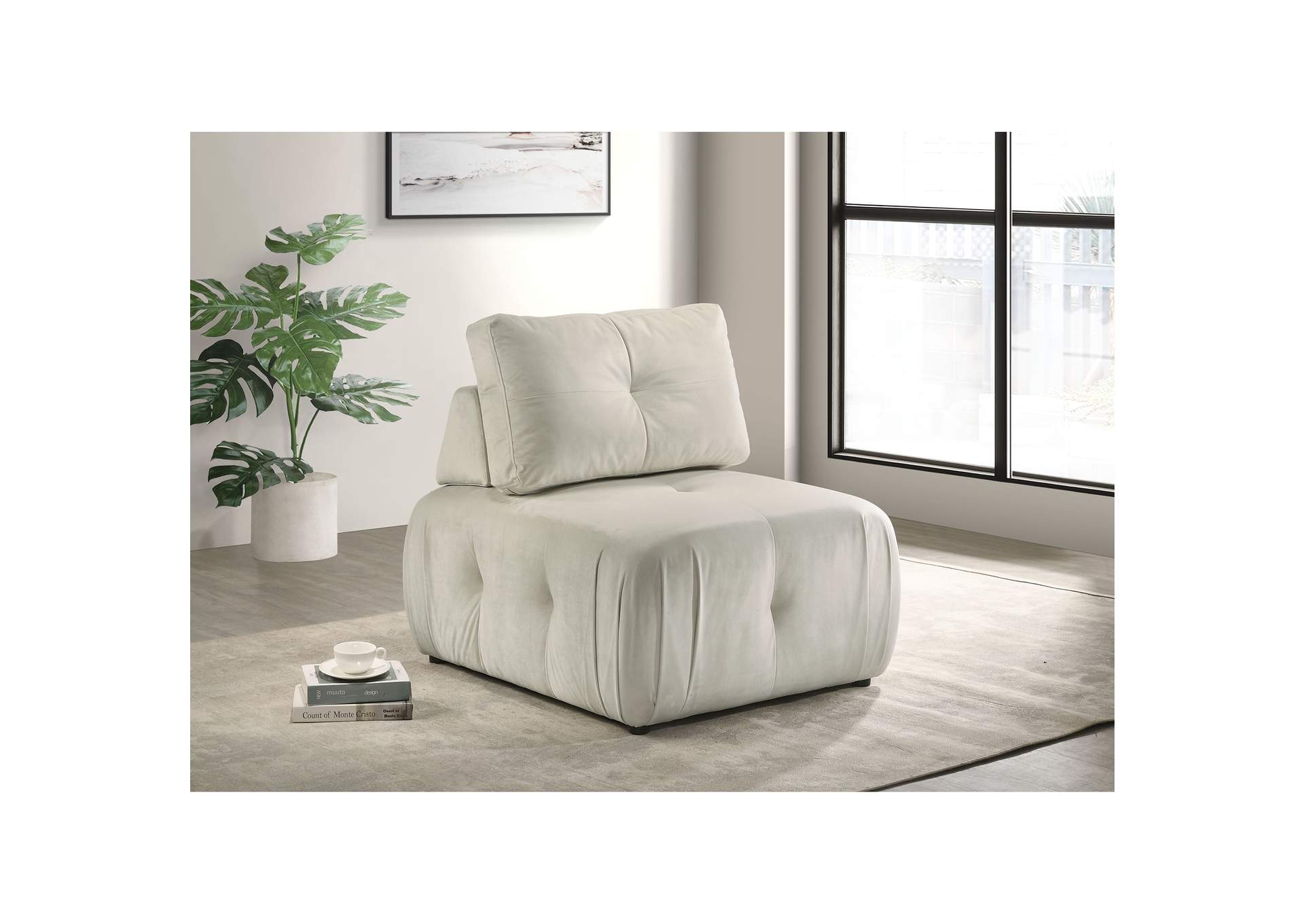 Nahla Modular Chair In Marine Cream image 1