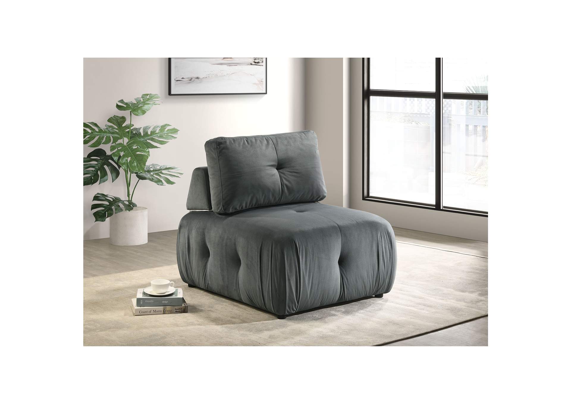 Nahla Modular Chair In Marine Light Grey image 1