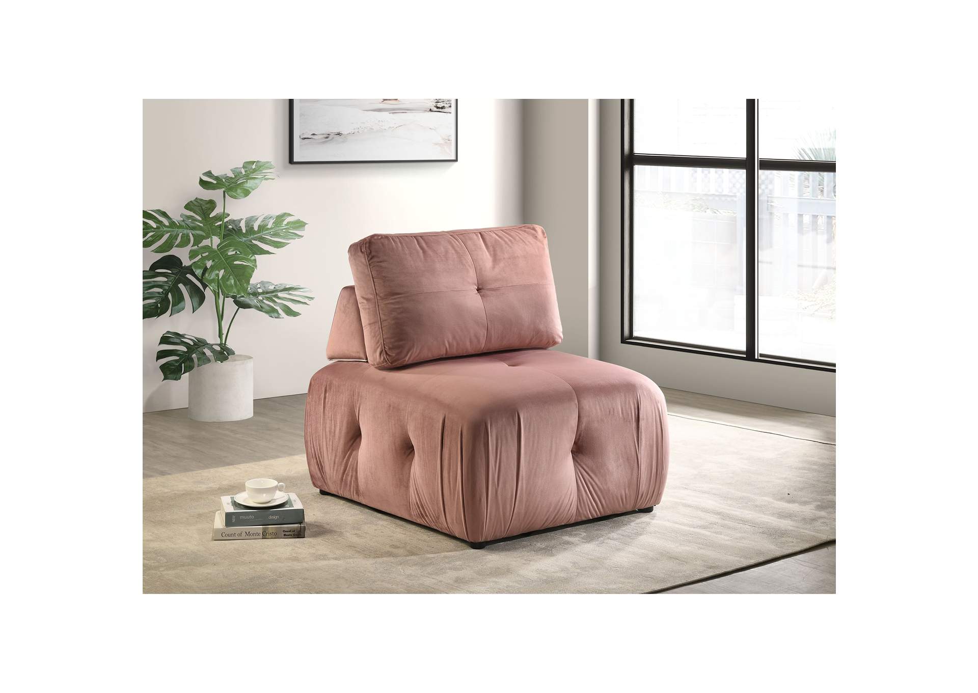 Nahla Modular Chair In Marine Rose image 1