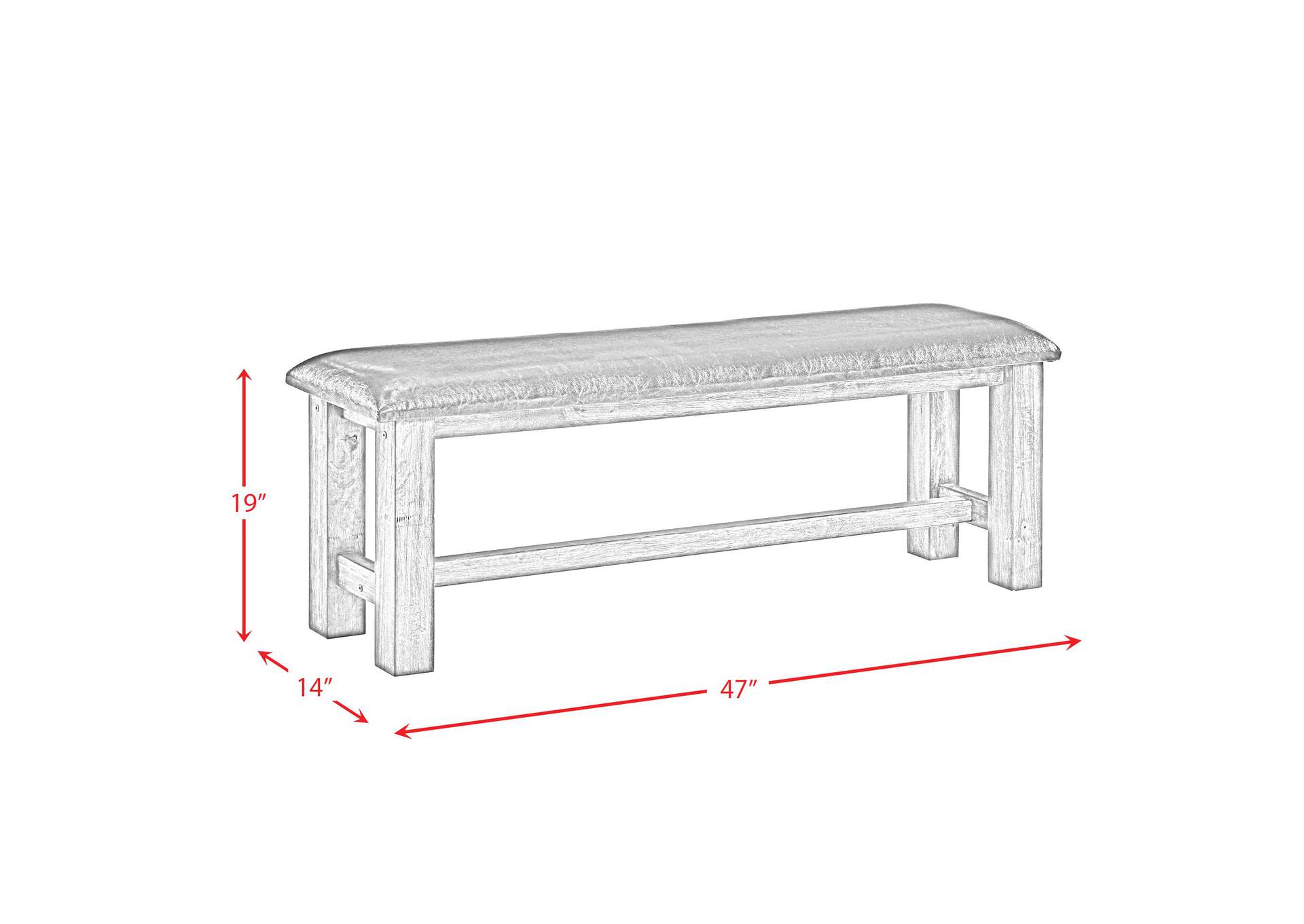 Nathan Bench With Pu Padded Seat image 3