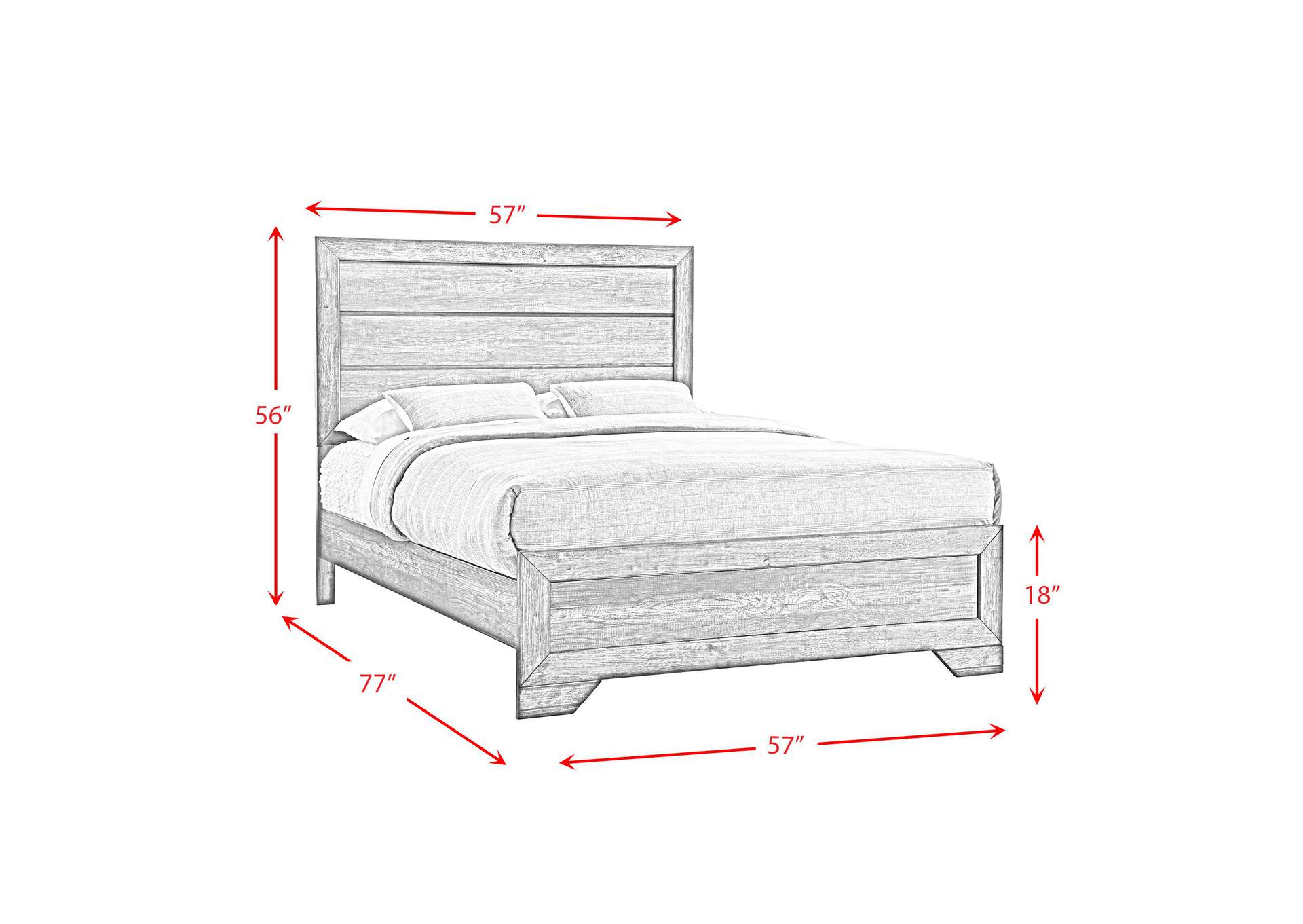 Nathan Youth Full Panel Bed image 5