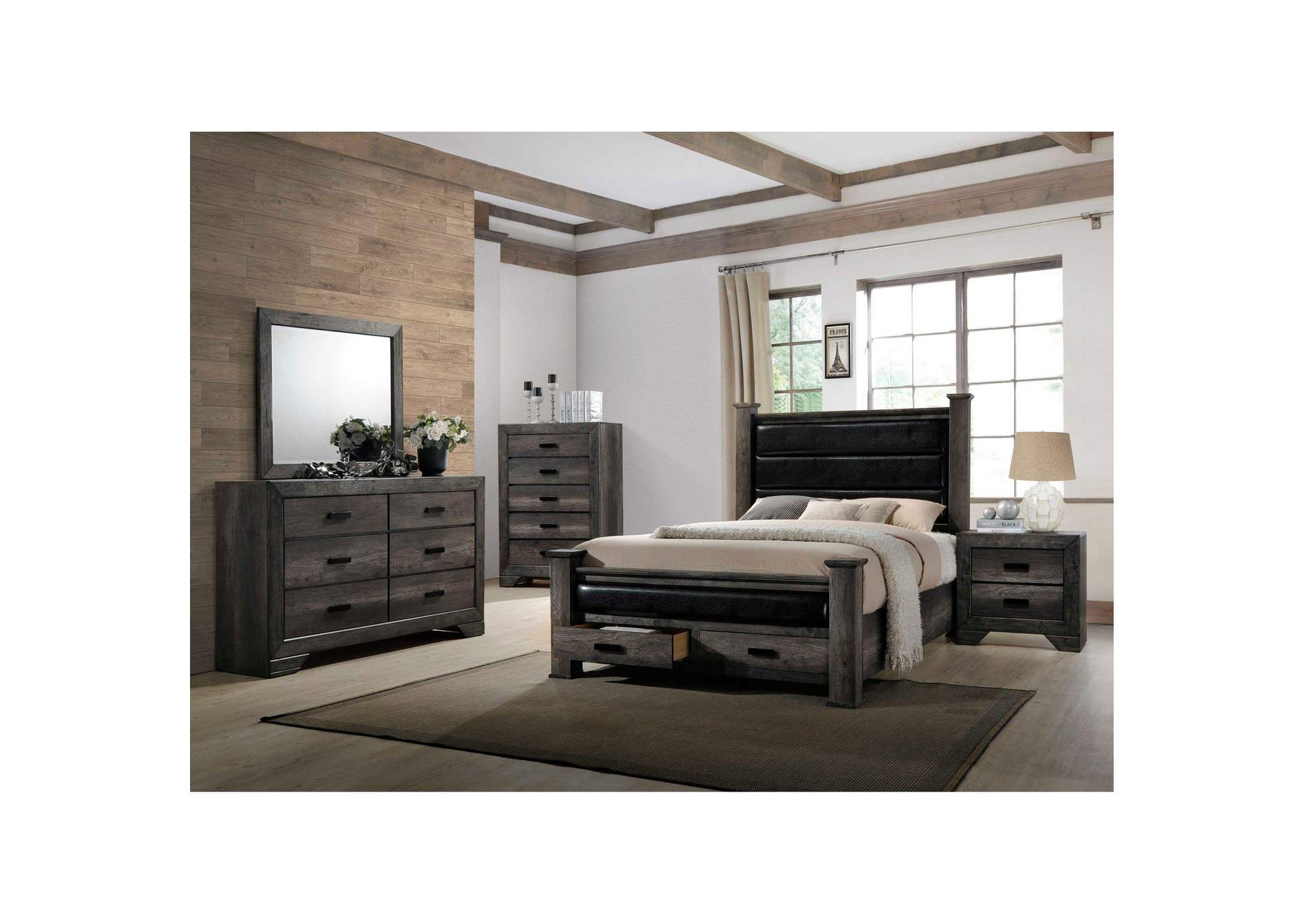 Nathan Queen Storage Poster Bed image 1