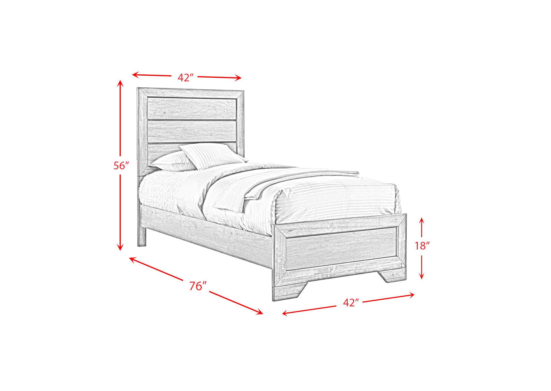 Nathan Youth Twin Panel Bed image 5