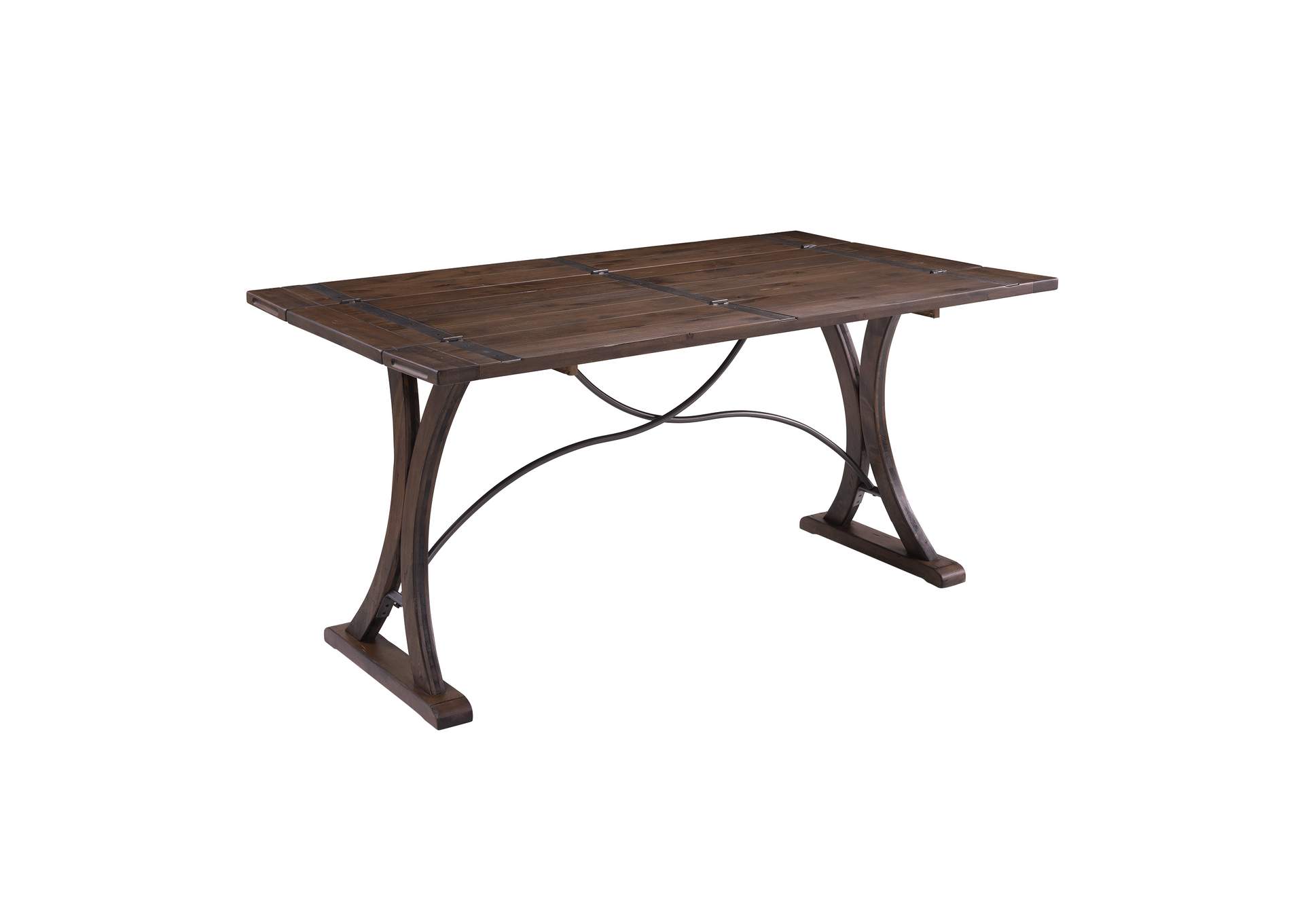 D682 - 33 New Bedford - Folding Top Dining Table - Latte - Dark Pine