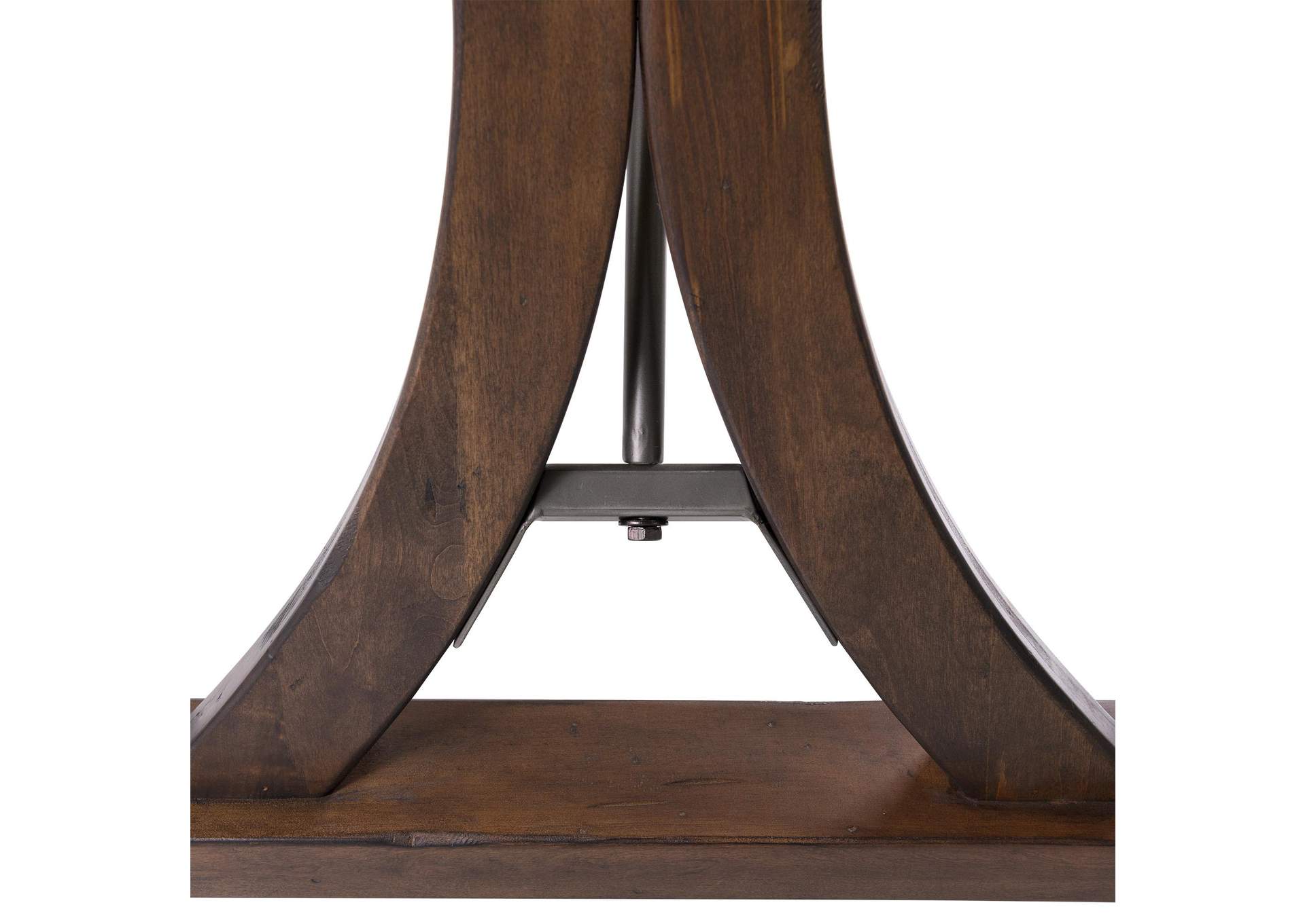 D682 - 33 New Bedford - Folding Top Dining Table - Latte - Dark Pine image 8