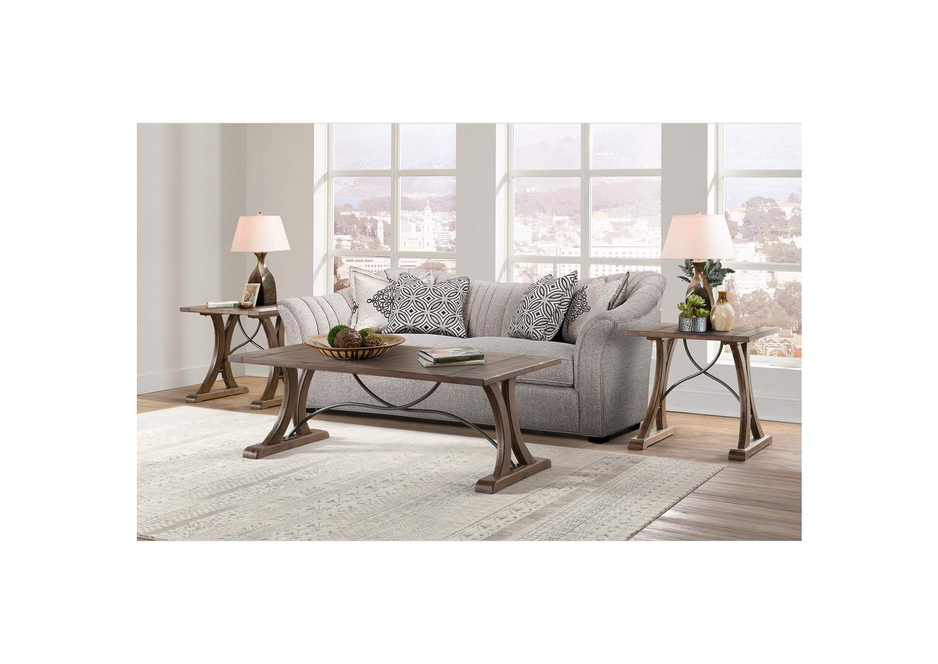 T682 - 125 New Bedford - Square End Table - Allegro Brown image 1