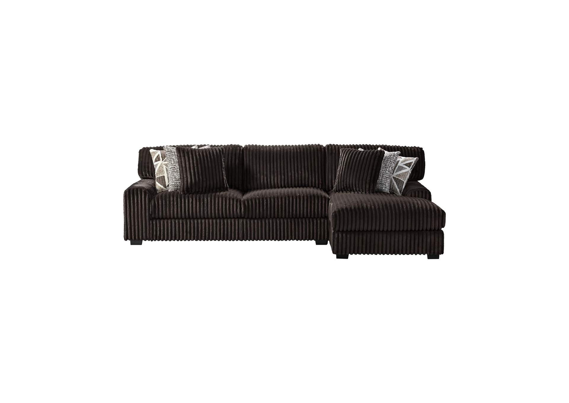 Nightfall Right Hand Facing Chaise In Grand Cord Espresso With 2 Self Pillows 20 image 4