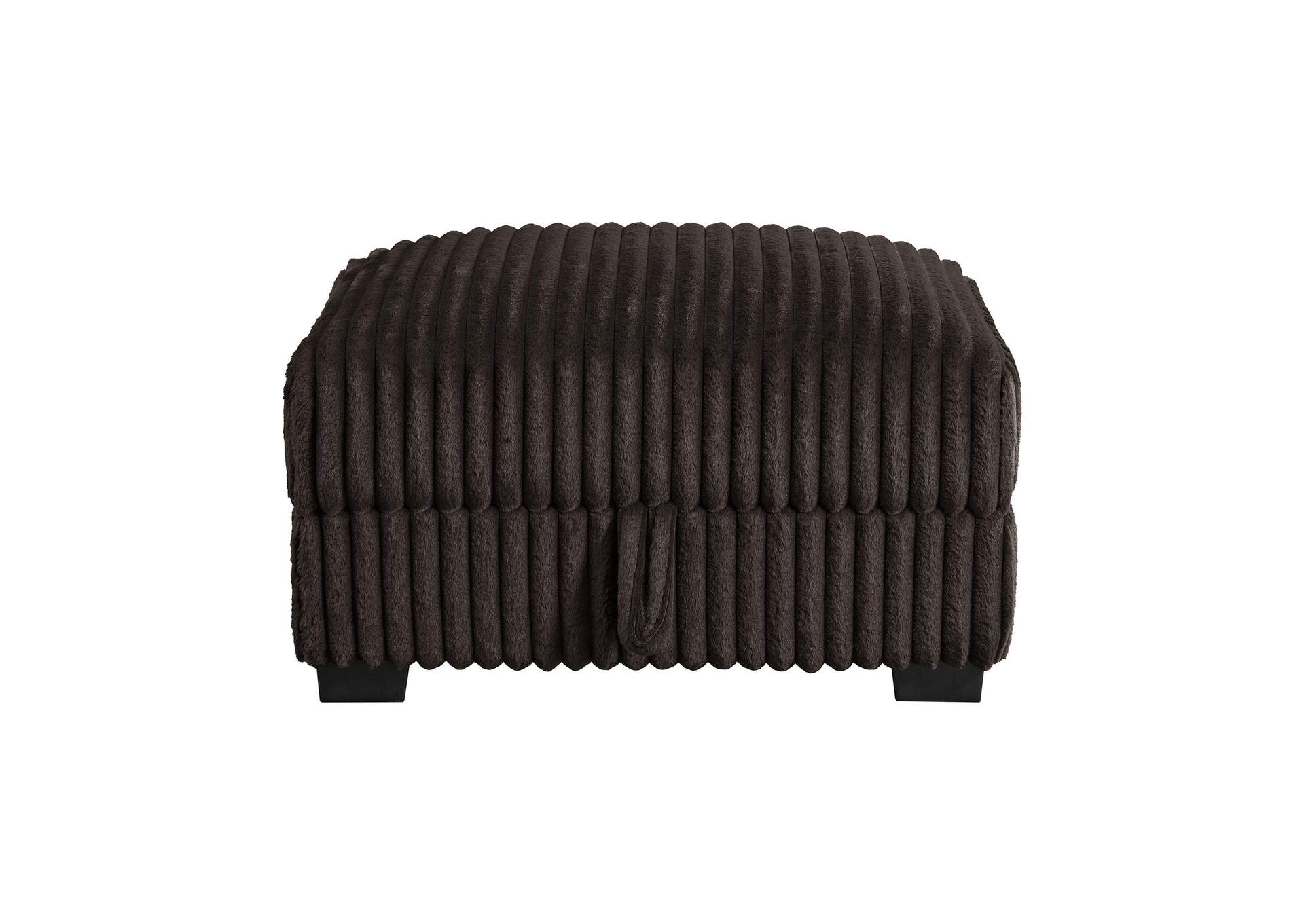 Nightfall Storage Ottoman In Grand Cord Espresso image 4