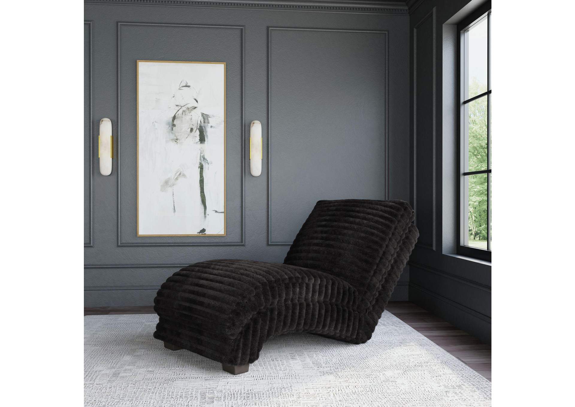 Nori Chaise In Alaire Espresso image 1