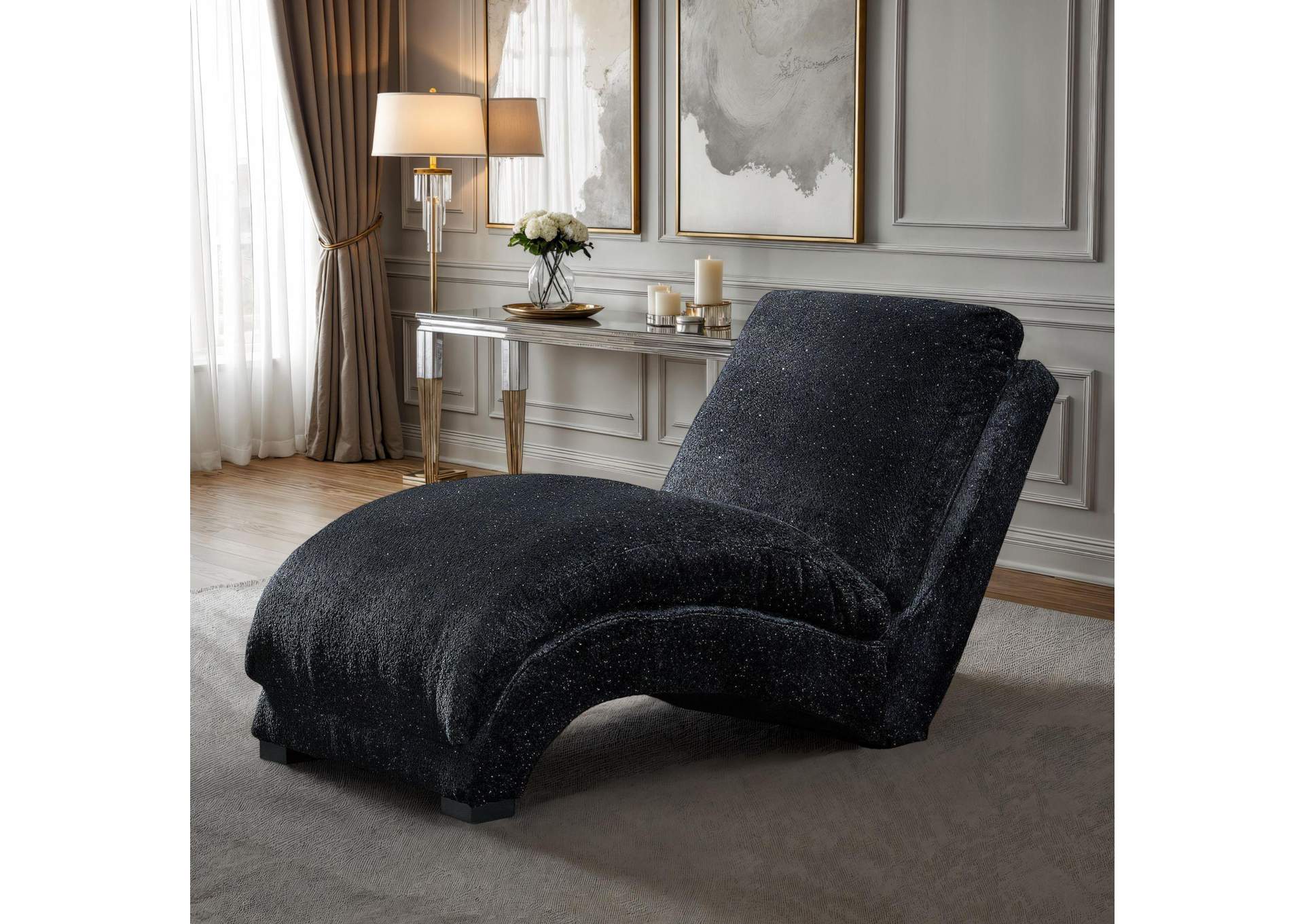 Nori Chaise In Glam Onyx image 1