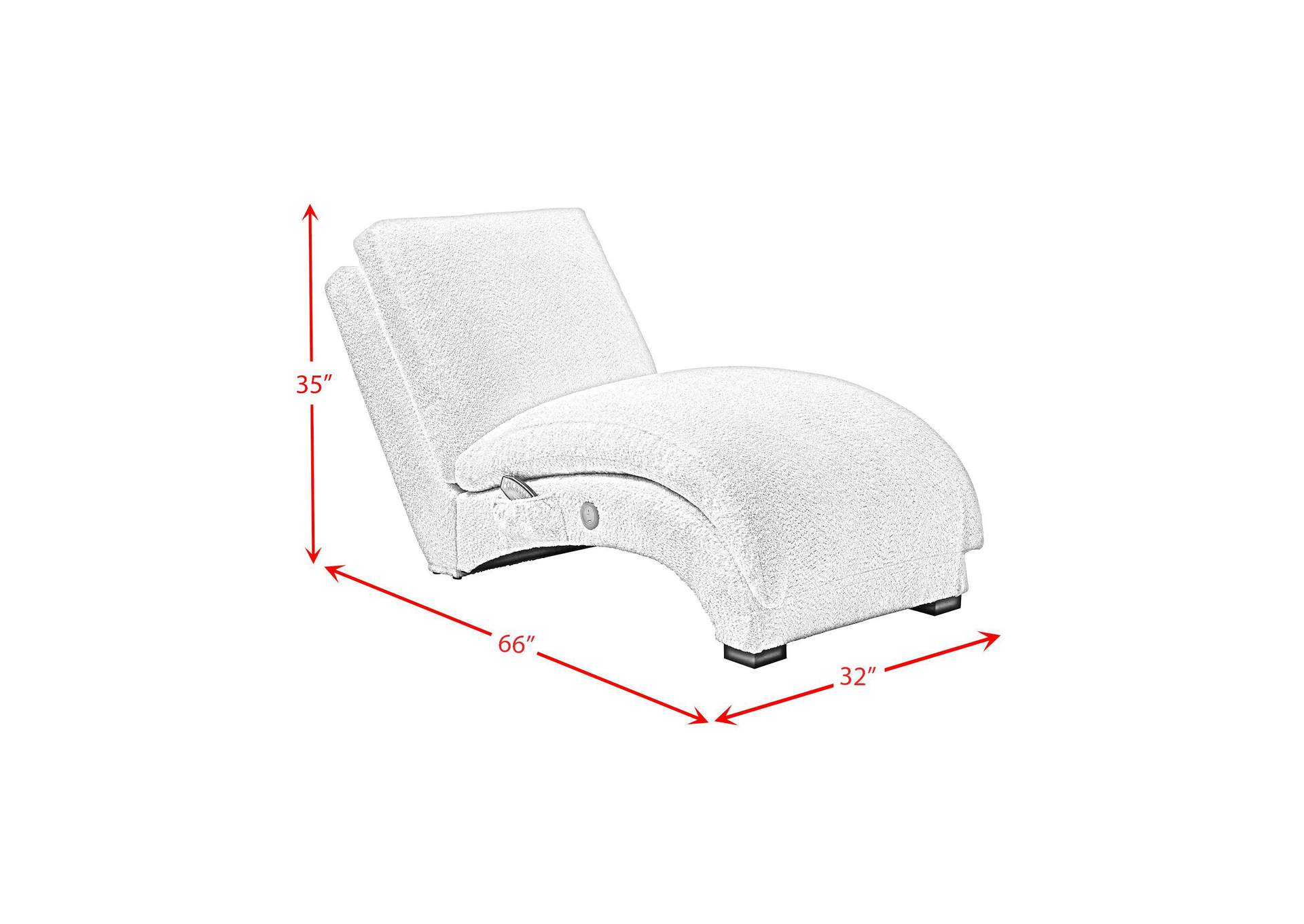 Nori Chaise With Heat Massage Usbc Led In Glam Fog image 6